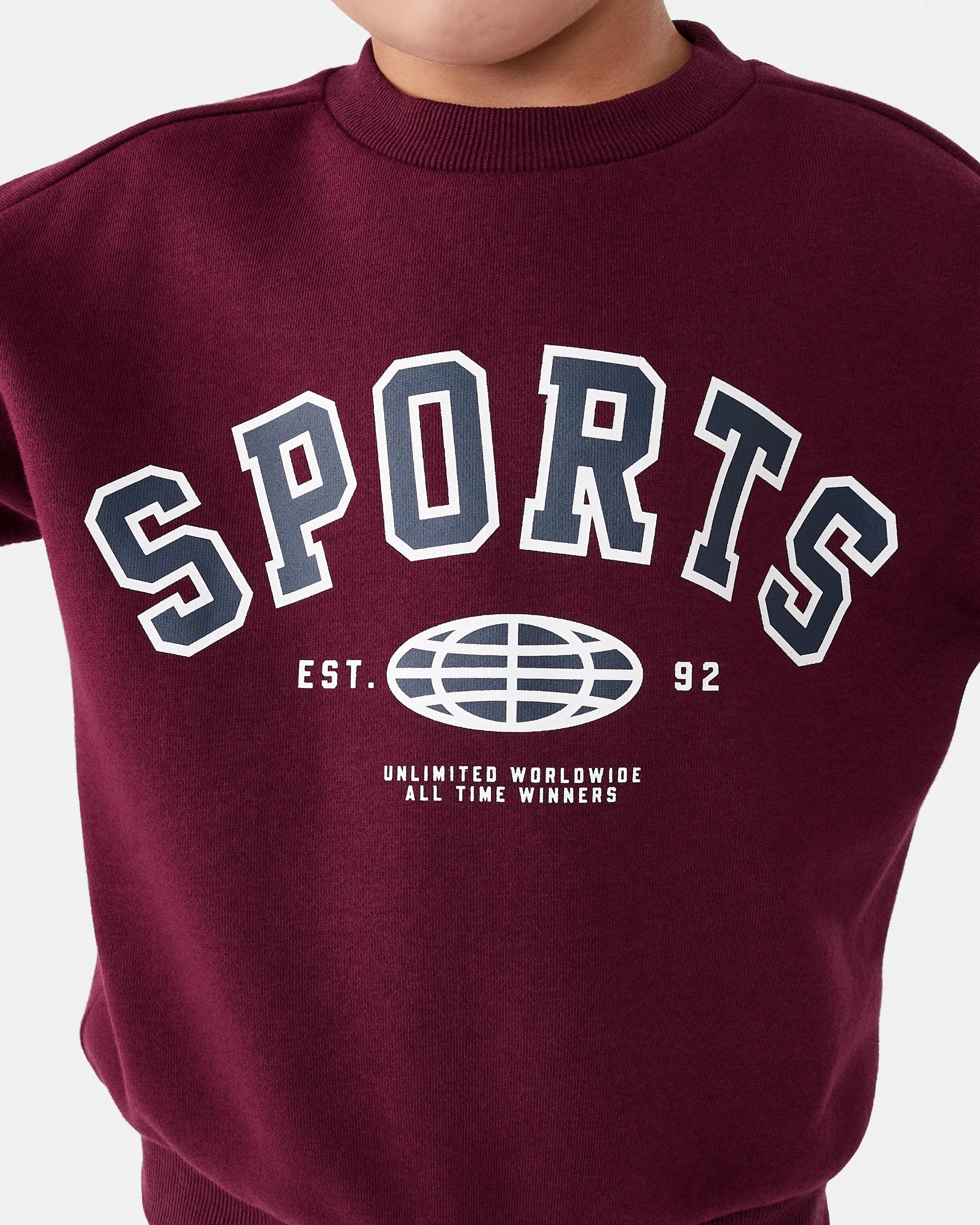 4 Print Crew Neck Sweatshirt Burg Vars, 4 of 7