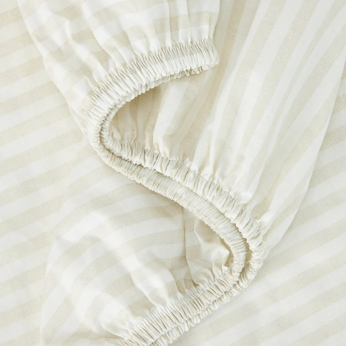 3 250 Thread Count Stripe Cotton Sheet Set - King Bed, Natural, 3 of 7