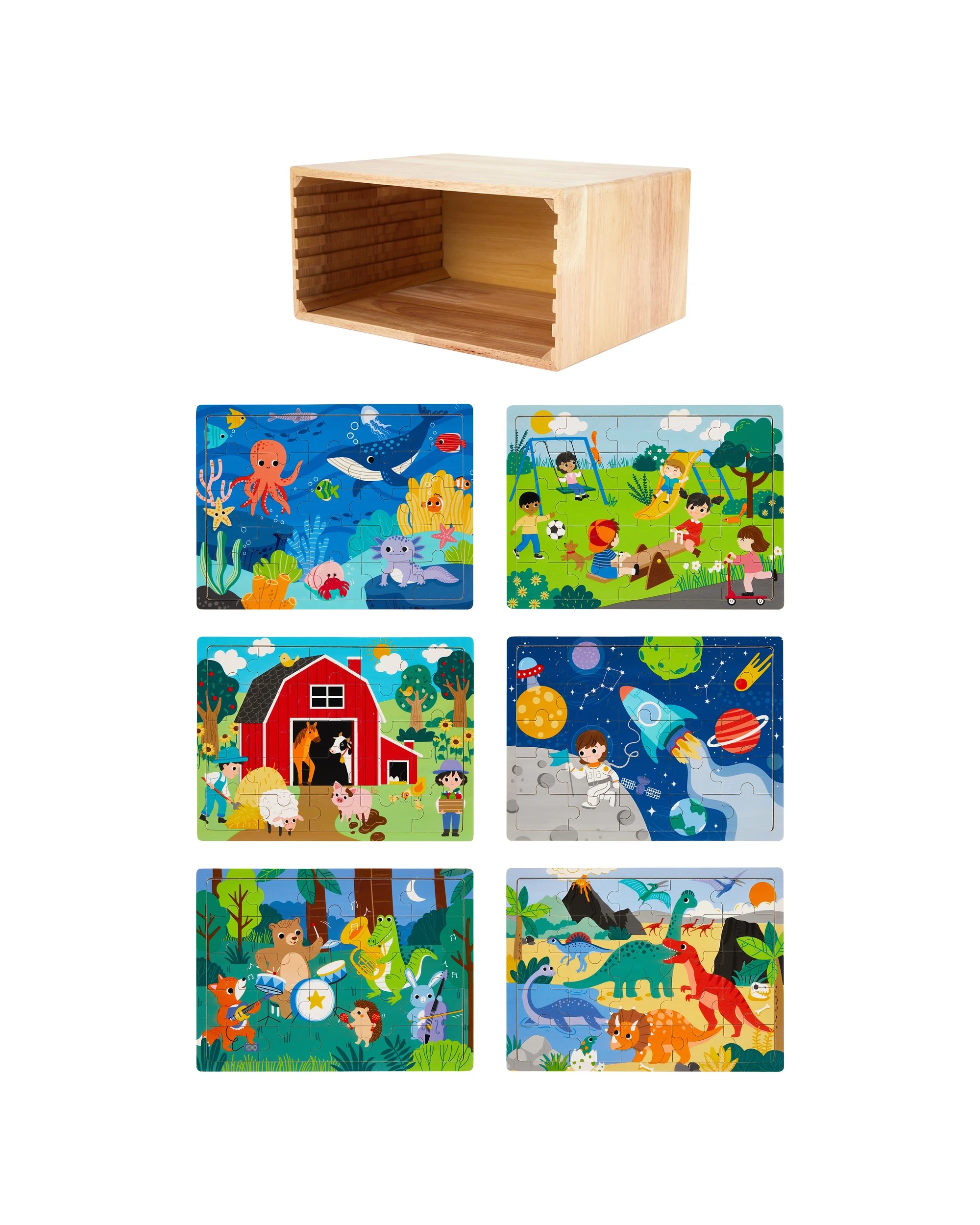 2 6 Pack Wooden Puzzle, 2 of 5