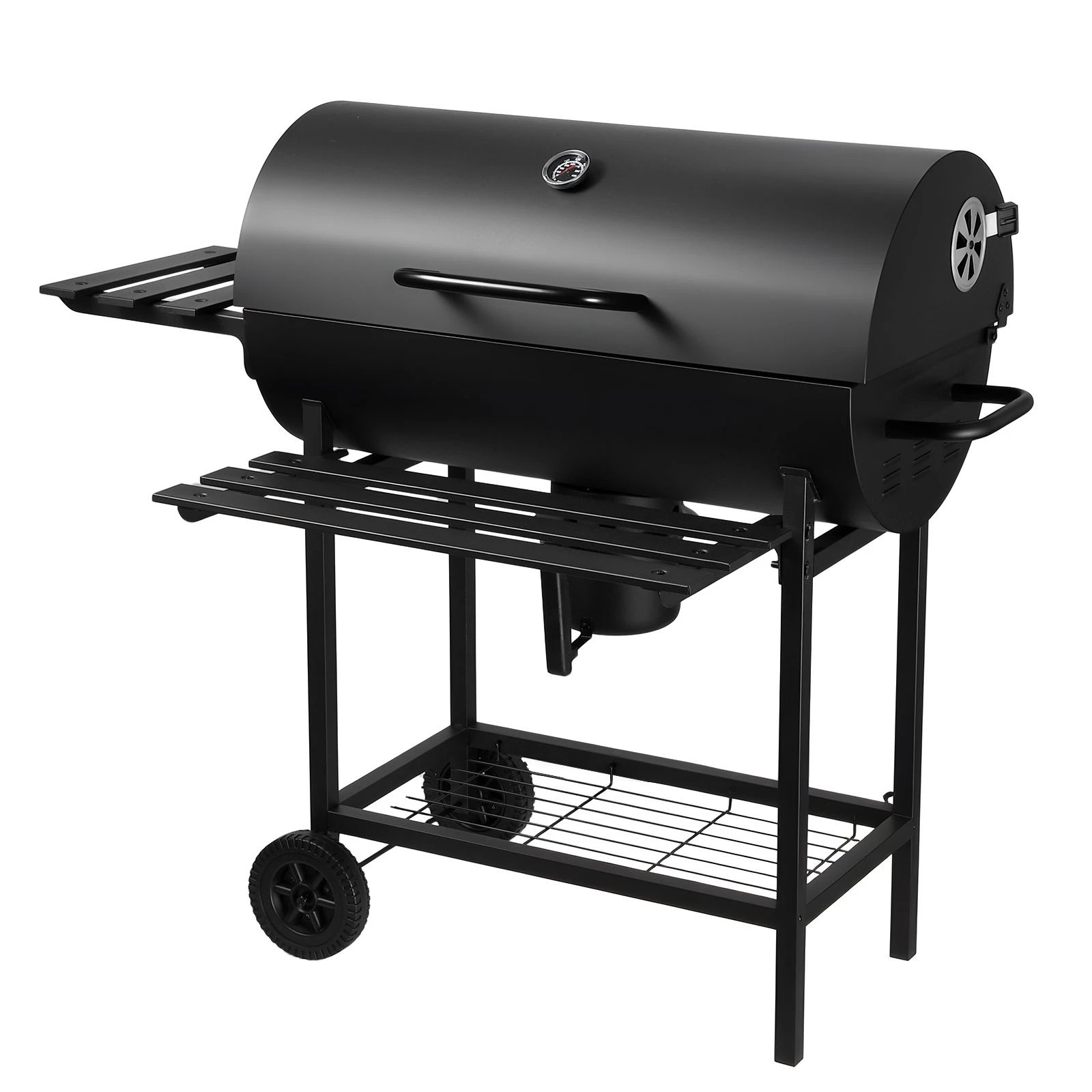 4 Ausway Charcoal BBQ Grill Trolley with Rotisserie Spit for Outdoor Camping & Backyard Barbecues, 4 of 7
