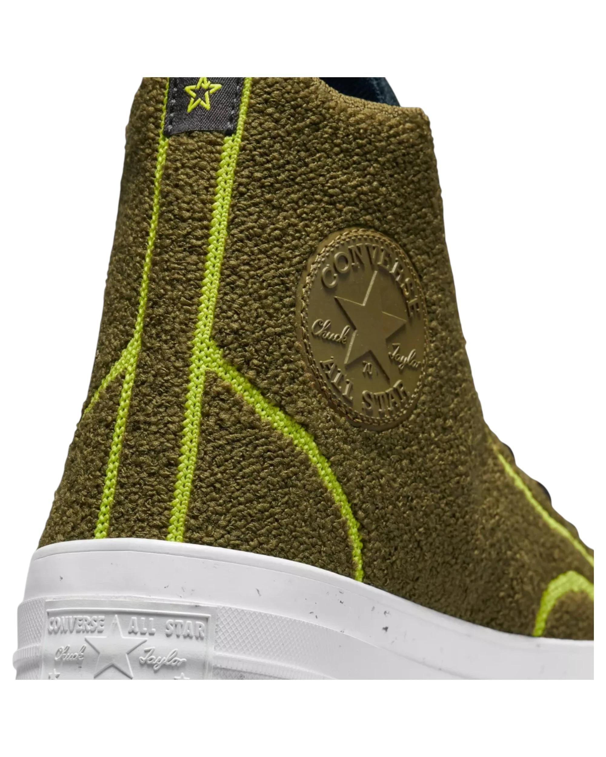 3 Converse Unisex Renew Remix Chuck 70 High Top Show DARK MOSS/BLACK/LIME TWIST, 3 of 9
