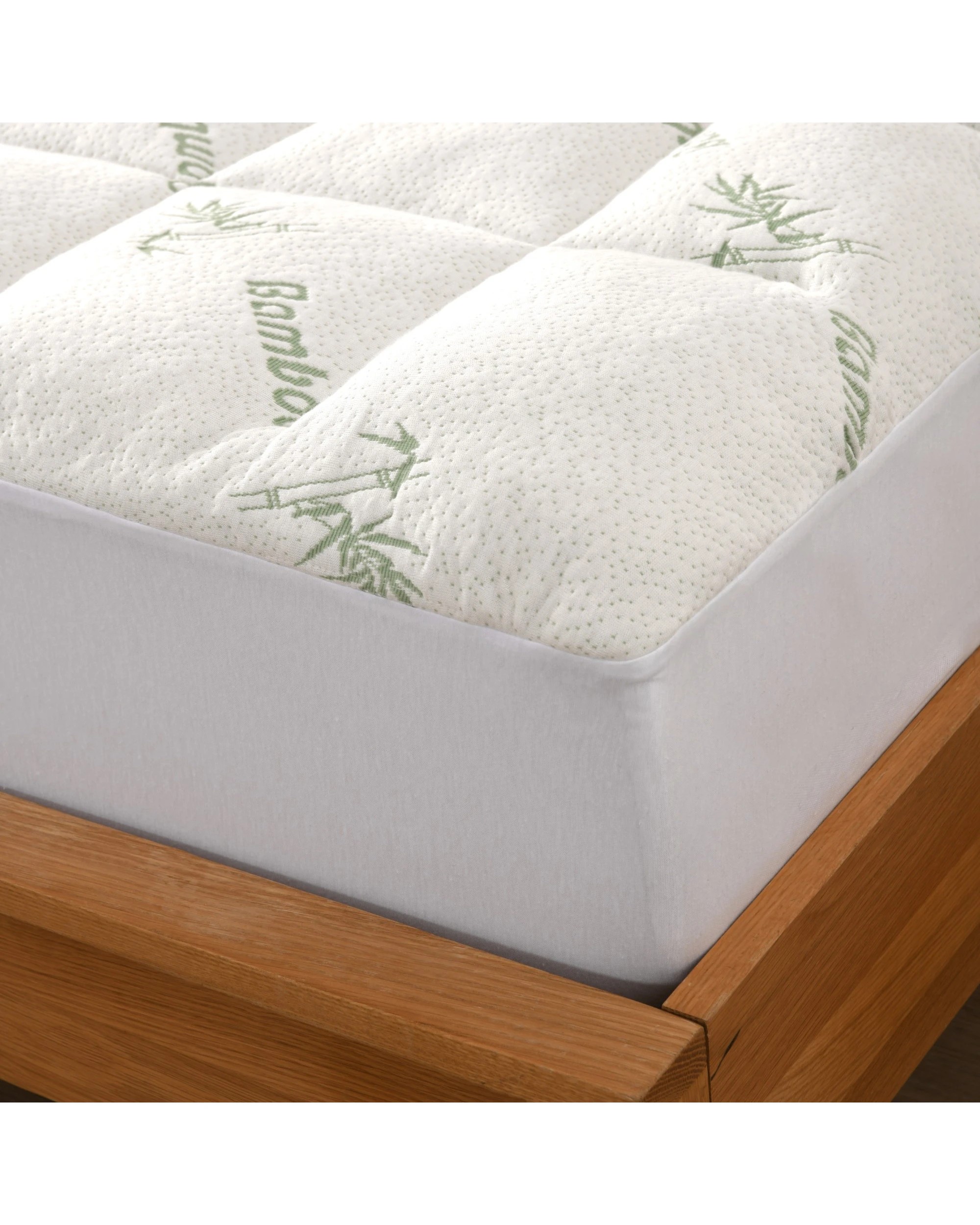 3 Dreamaker 1000GSM Bamboo Covered Ball Fibre Mattress Topper - Queen Bed - White, 3 of 6