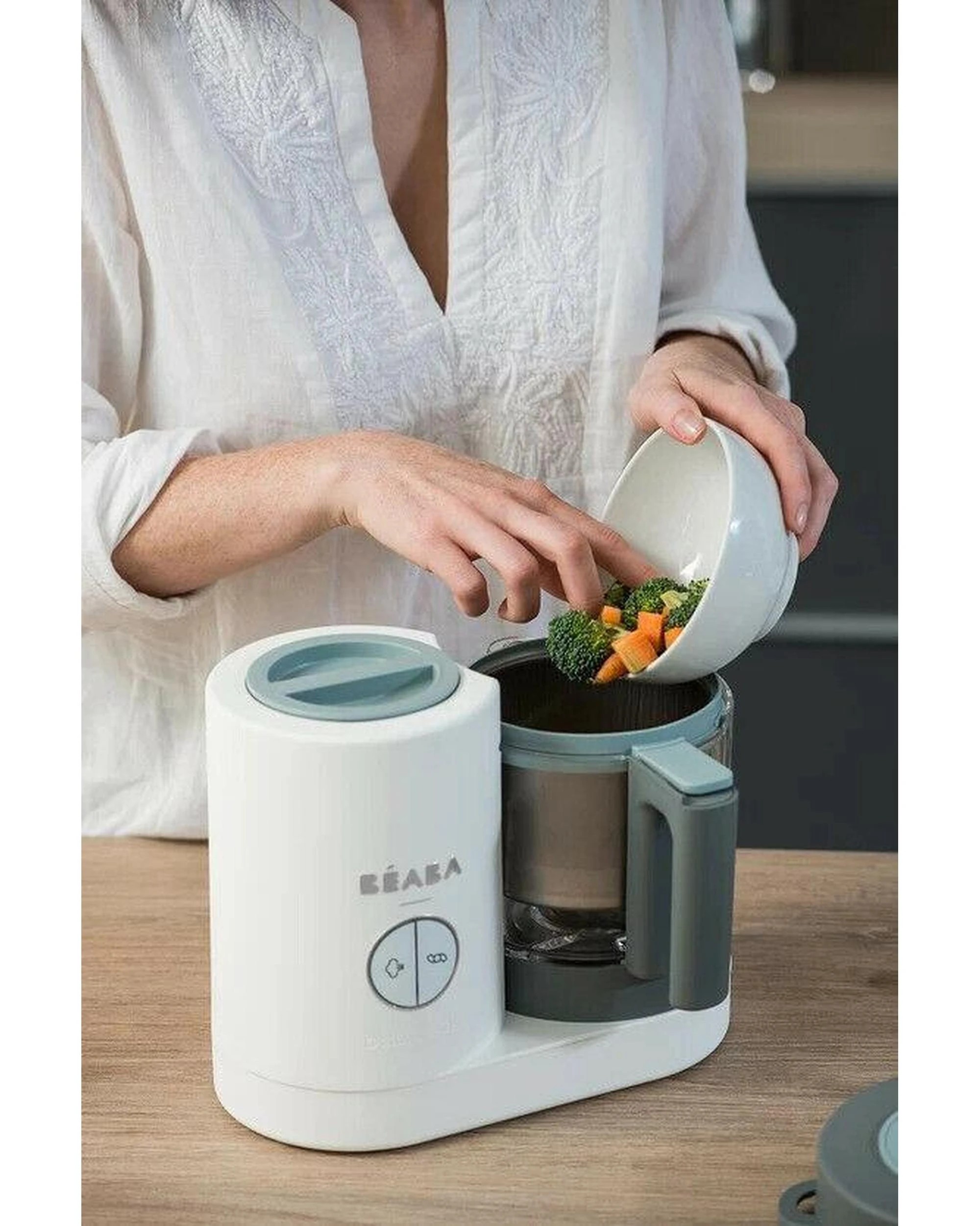 2 Beaba Babycook Neo Baby Food Processor Steam Cook Blend White  Grey, 2 of 8