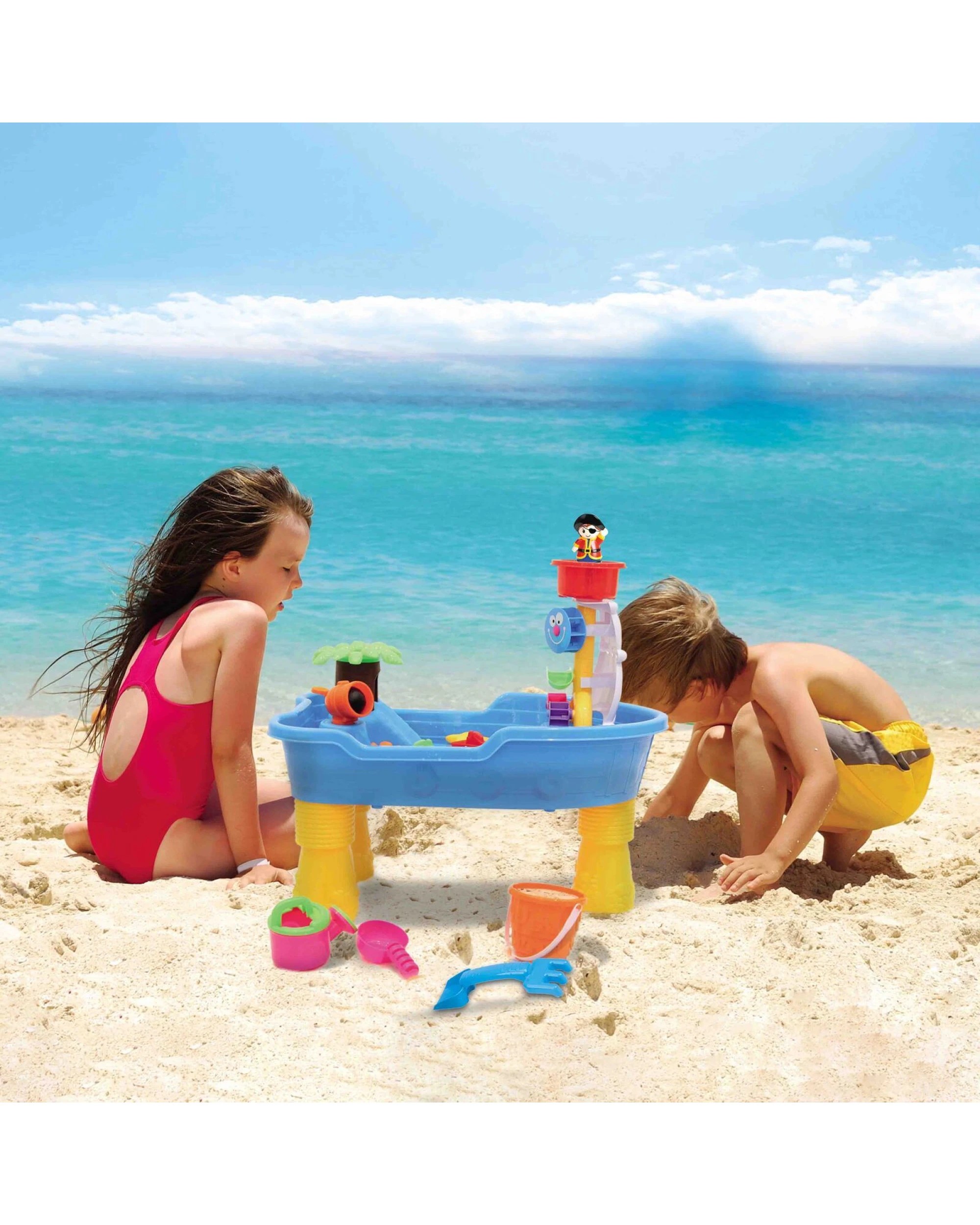 2 GEM Toys Children's Pirate Theme Ship Sand & Water Table for Creative Play, 2 of 4