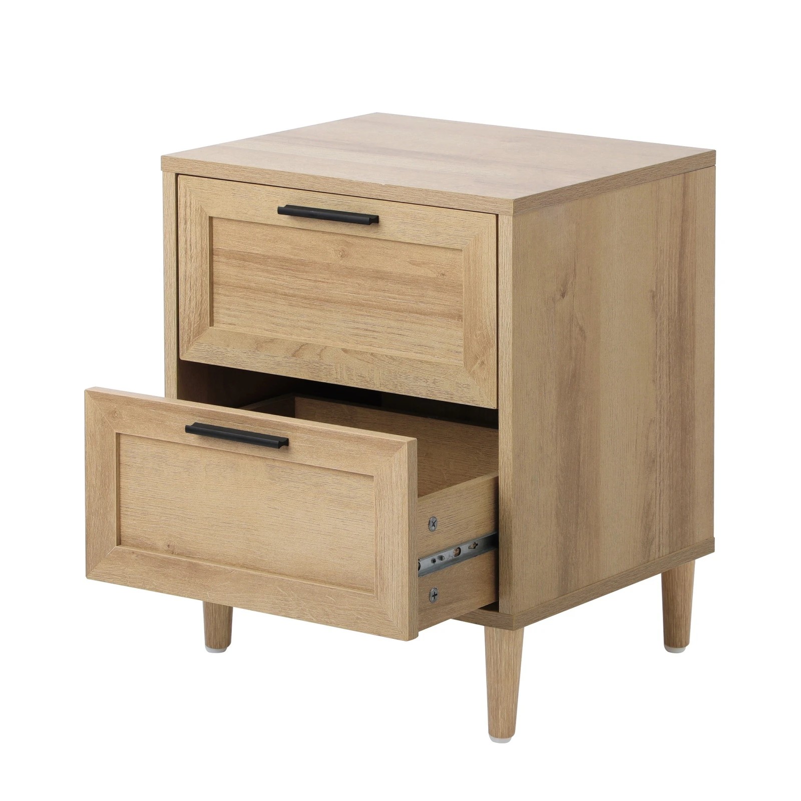 8 Oikiture Bedside Tables Set of 2 Nightstand Side End Table Bedroom Storage - Natural, 8 of 9
