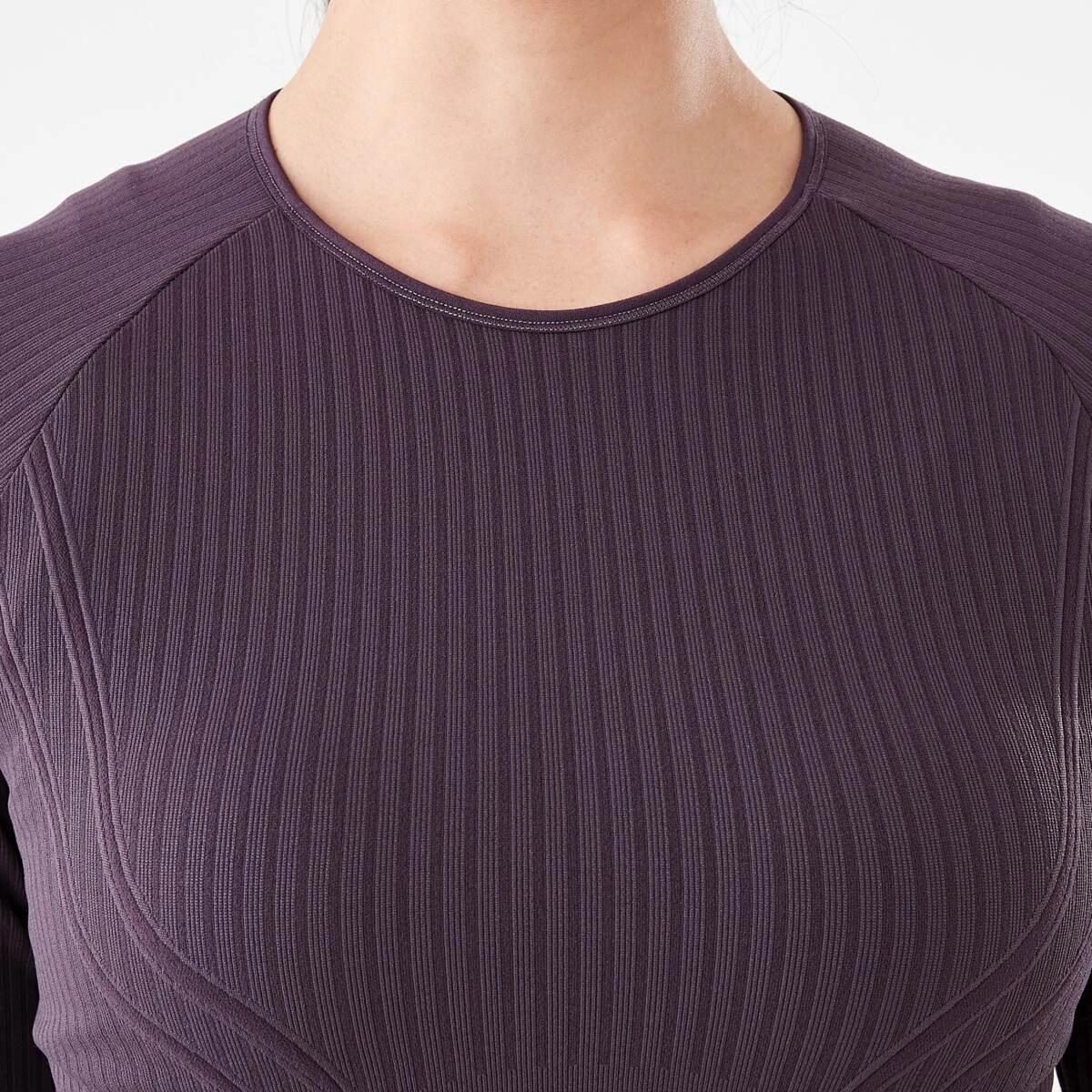5 Active Womens Long Sleeve Seamfree Top Pur Raisin, 5 of 7