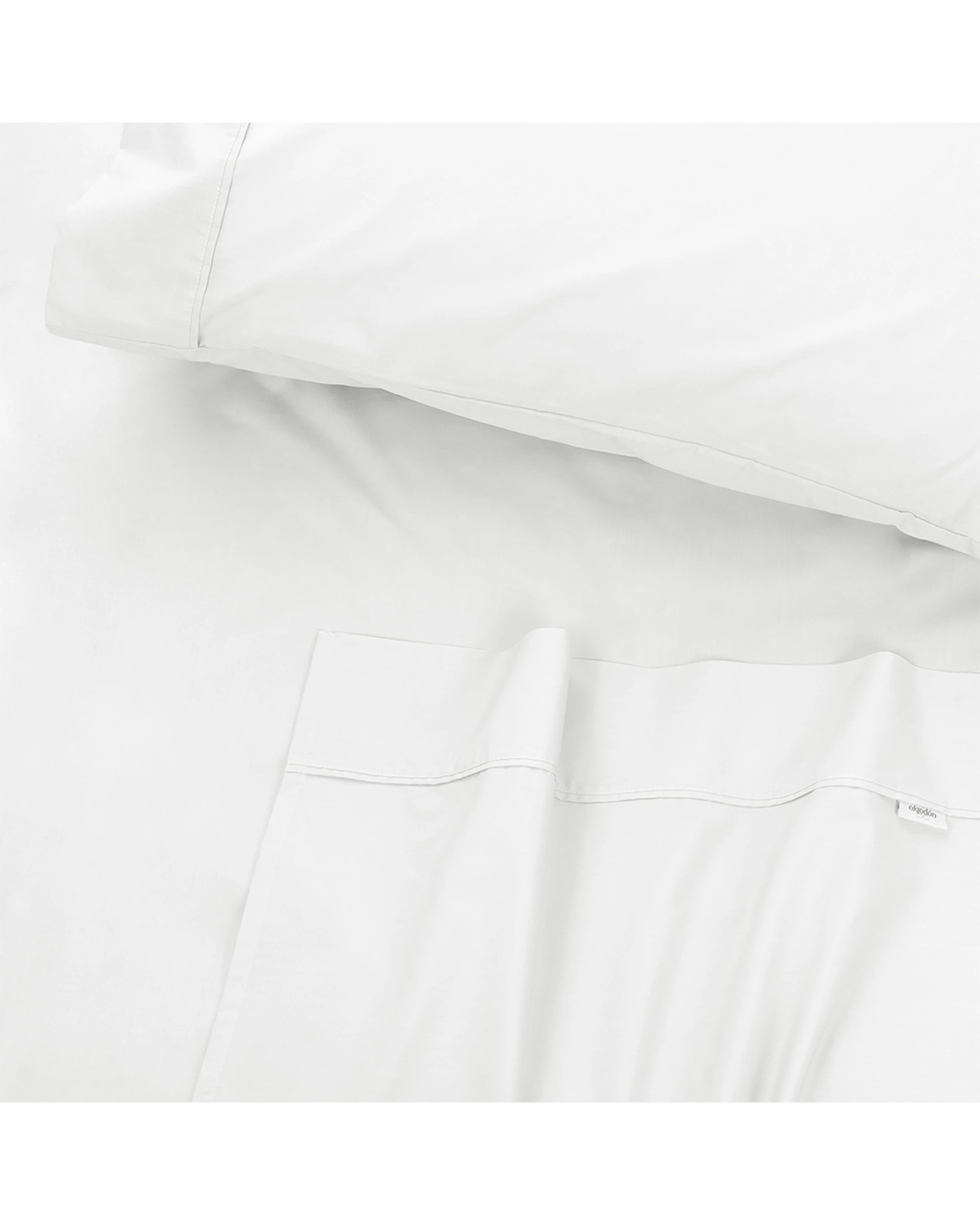 2 Algodon 500TC Organic Cotton Fitted Bedding Bed Sheet Set - King Bed - White, 2 of 5