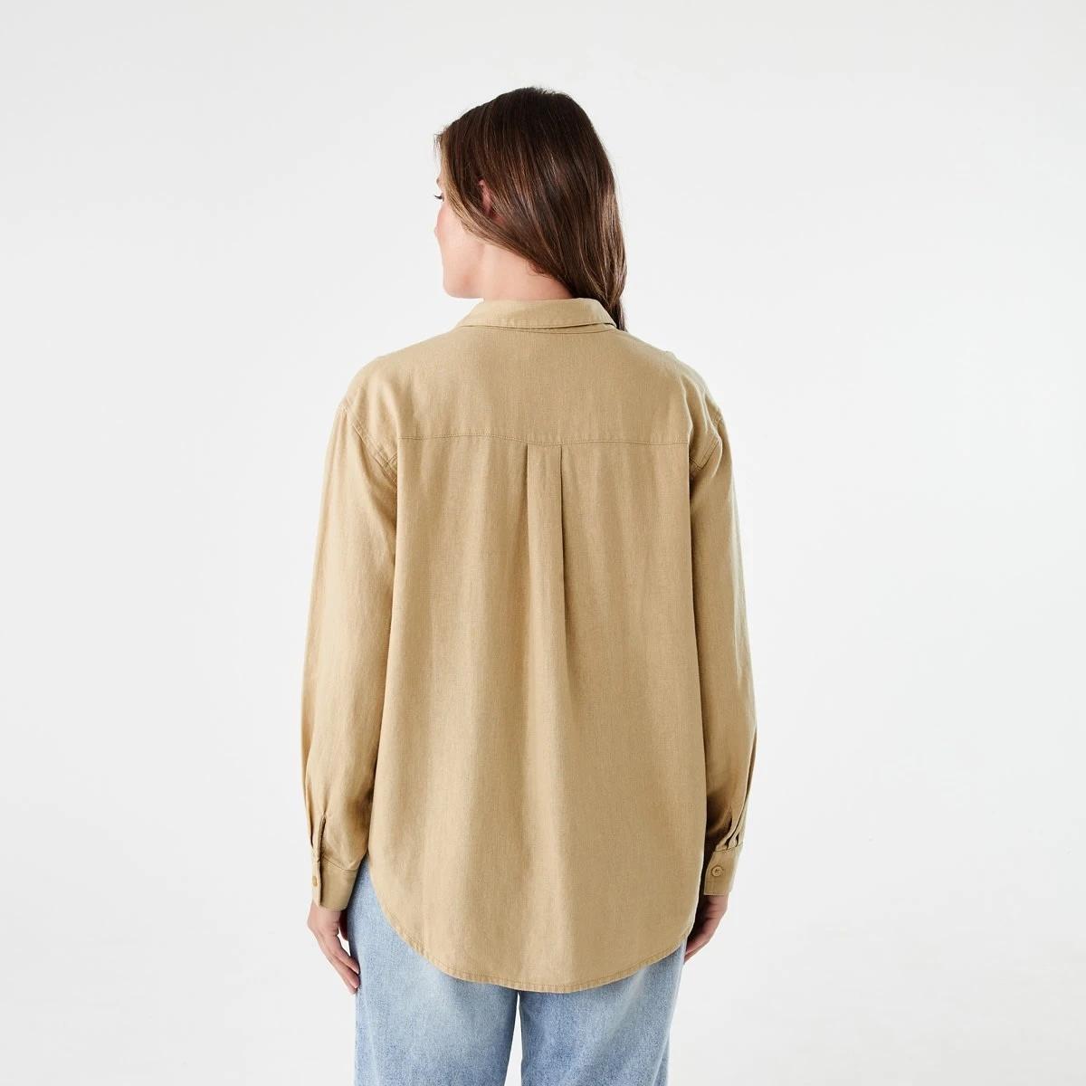 3 Long Sleeve Linen Blend Shirt LARK, 3 of 6