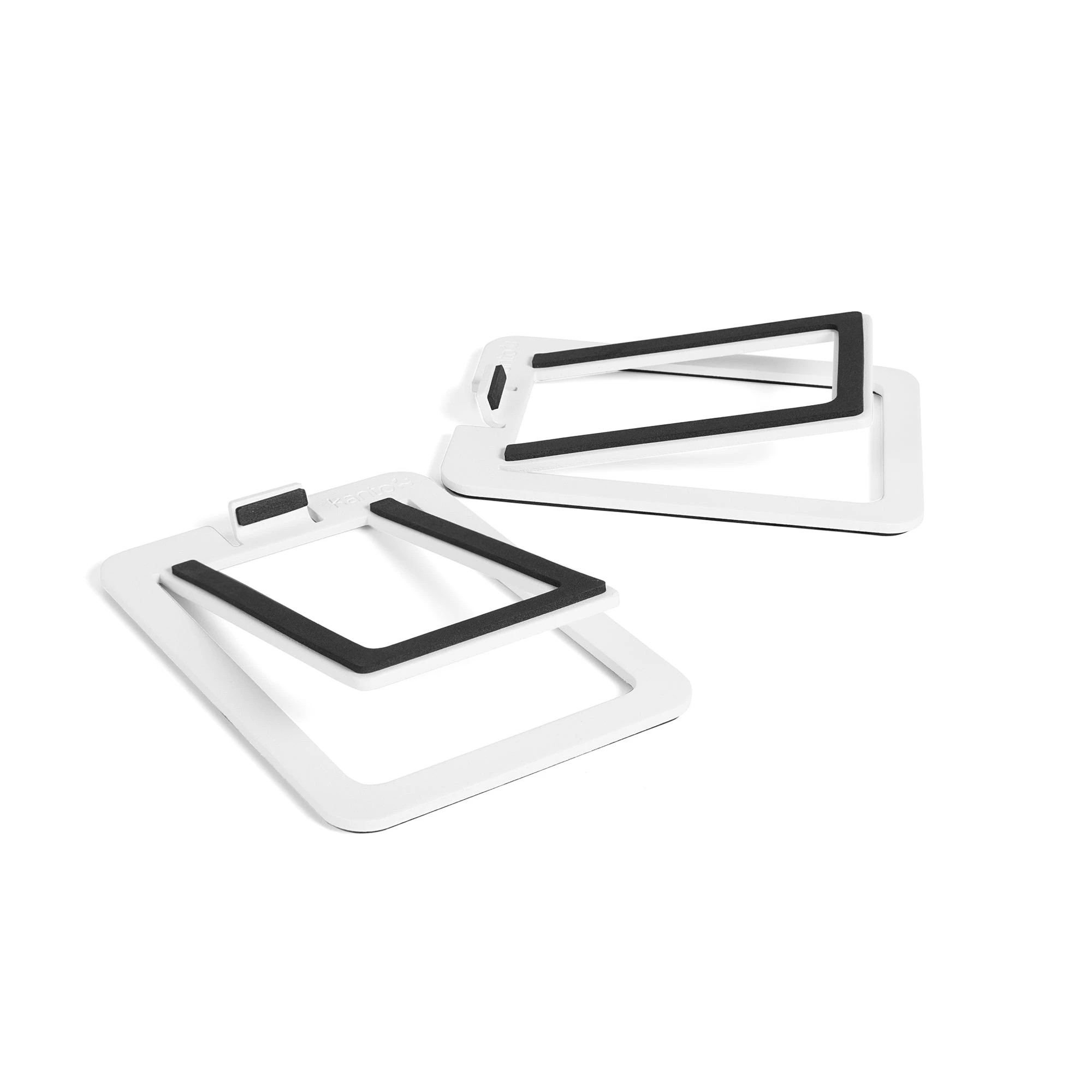 1 Kanto S2W Angled Desktop Speaker Stands for Small Speakers - Pair, White - White, 1 of 6