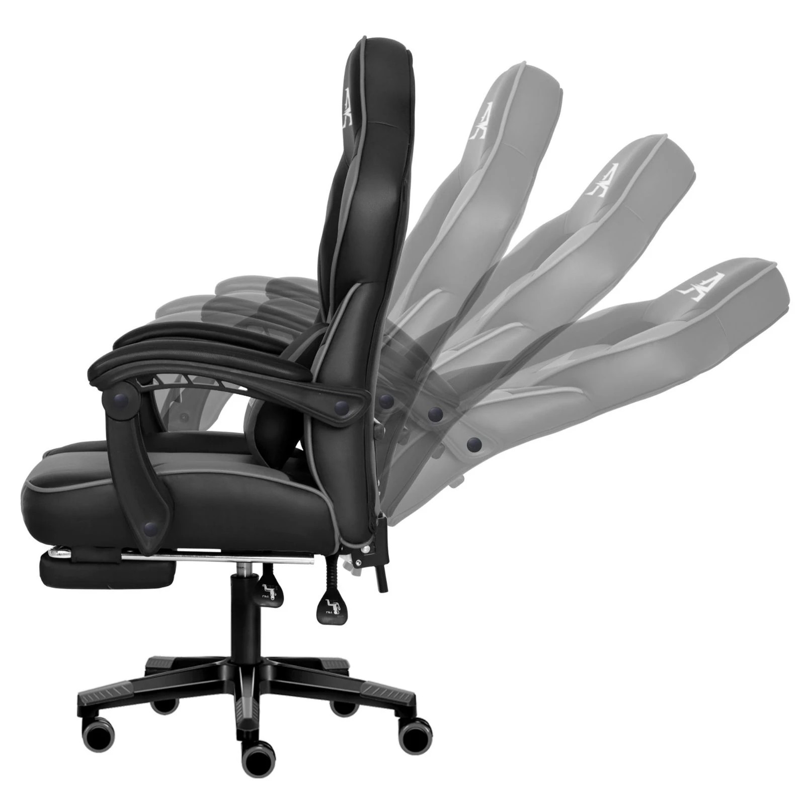5 Alfordson Massage Gaming Chair Computer Chair - Grey, 5 of 10