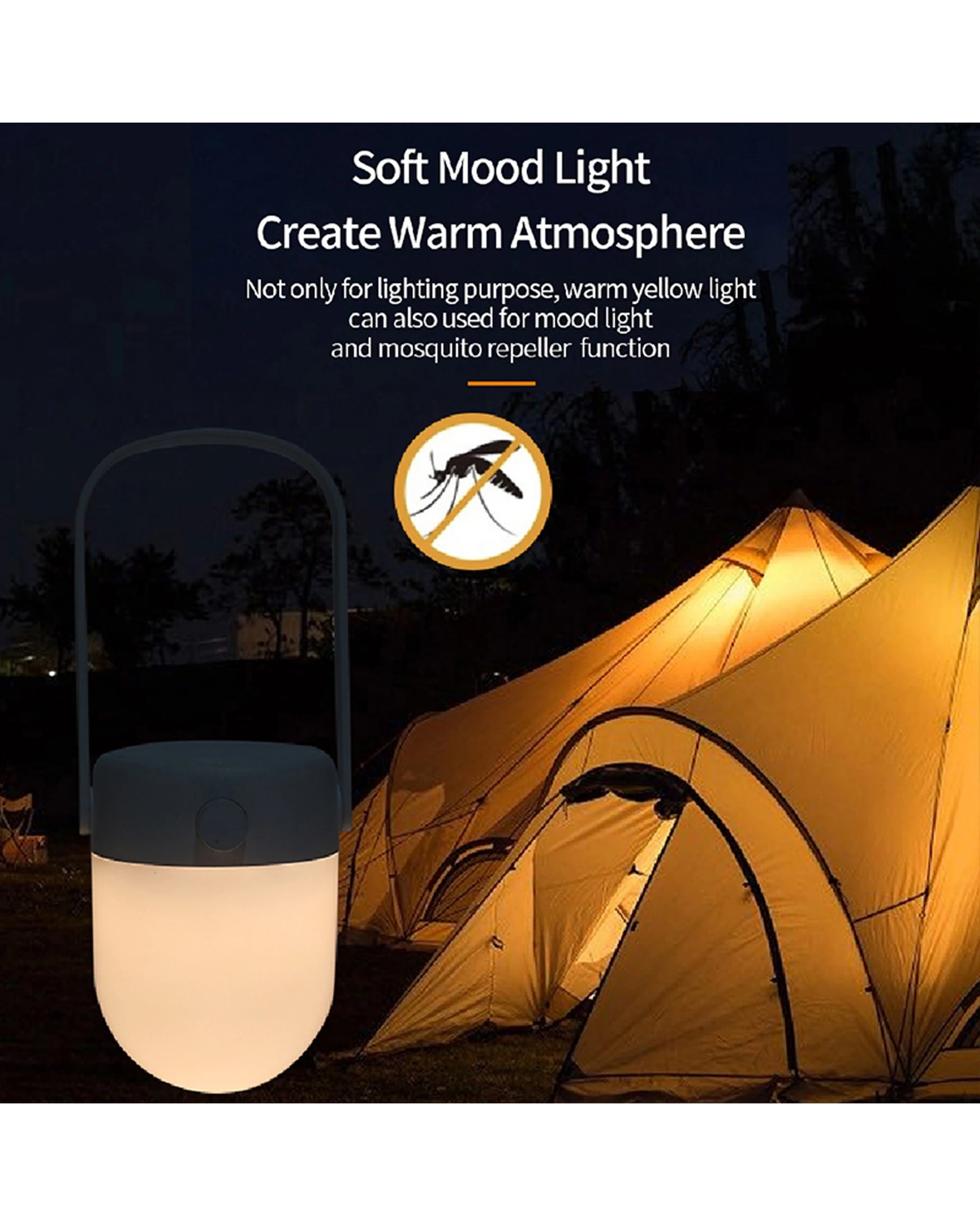 5 Sansai Portable LED Handle Dual Warm Cool Camping Light with Handle - White, 5 of 5