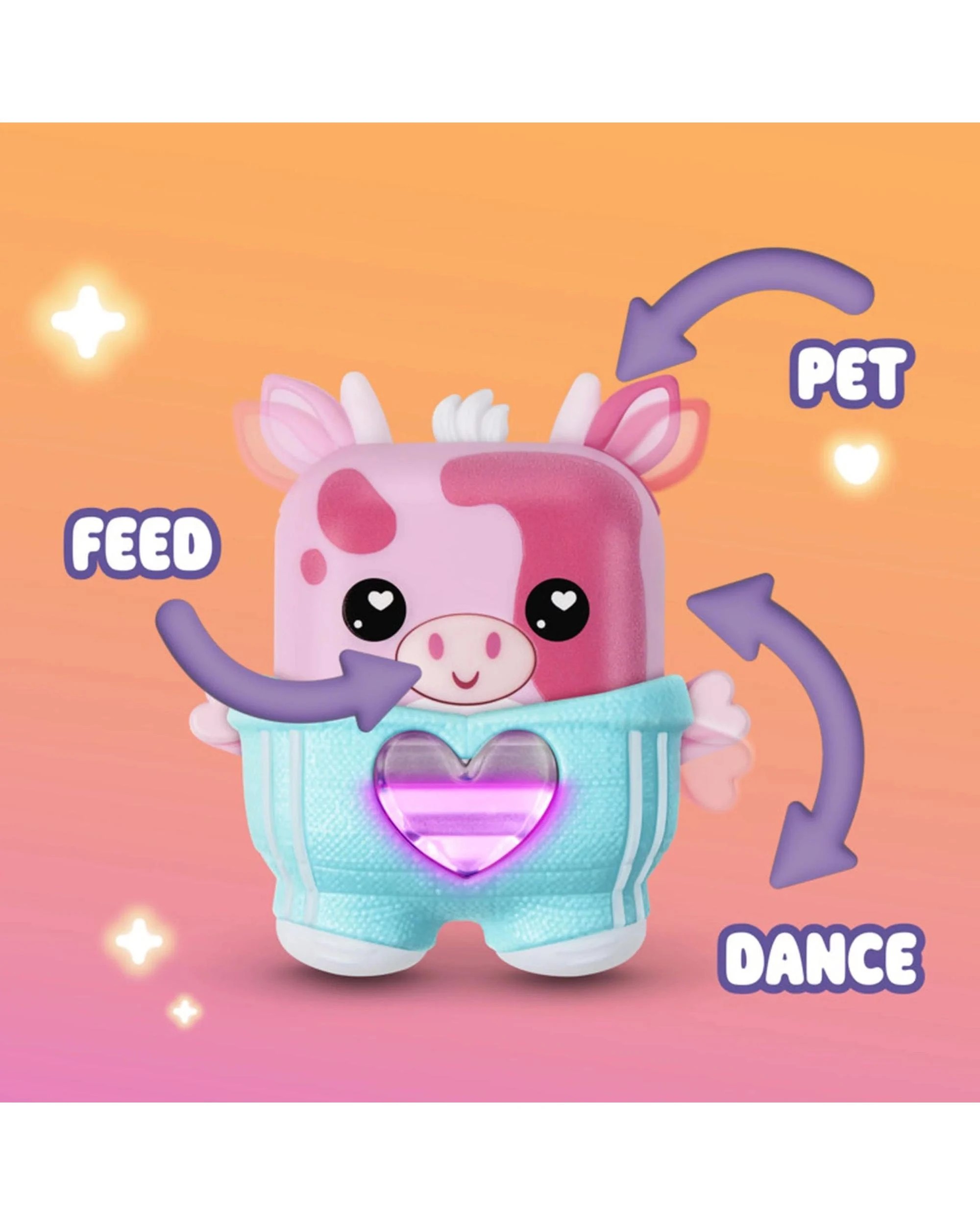 5 Hasbro Nano-Mals Mootilda the Pink Cow Electronic Fidget Pet, 5 of 6