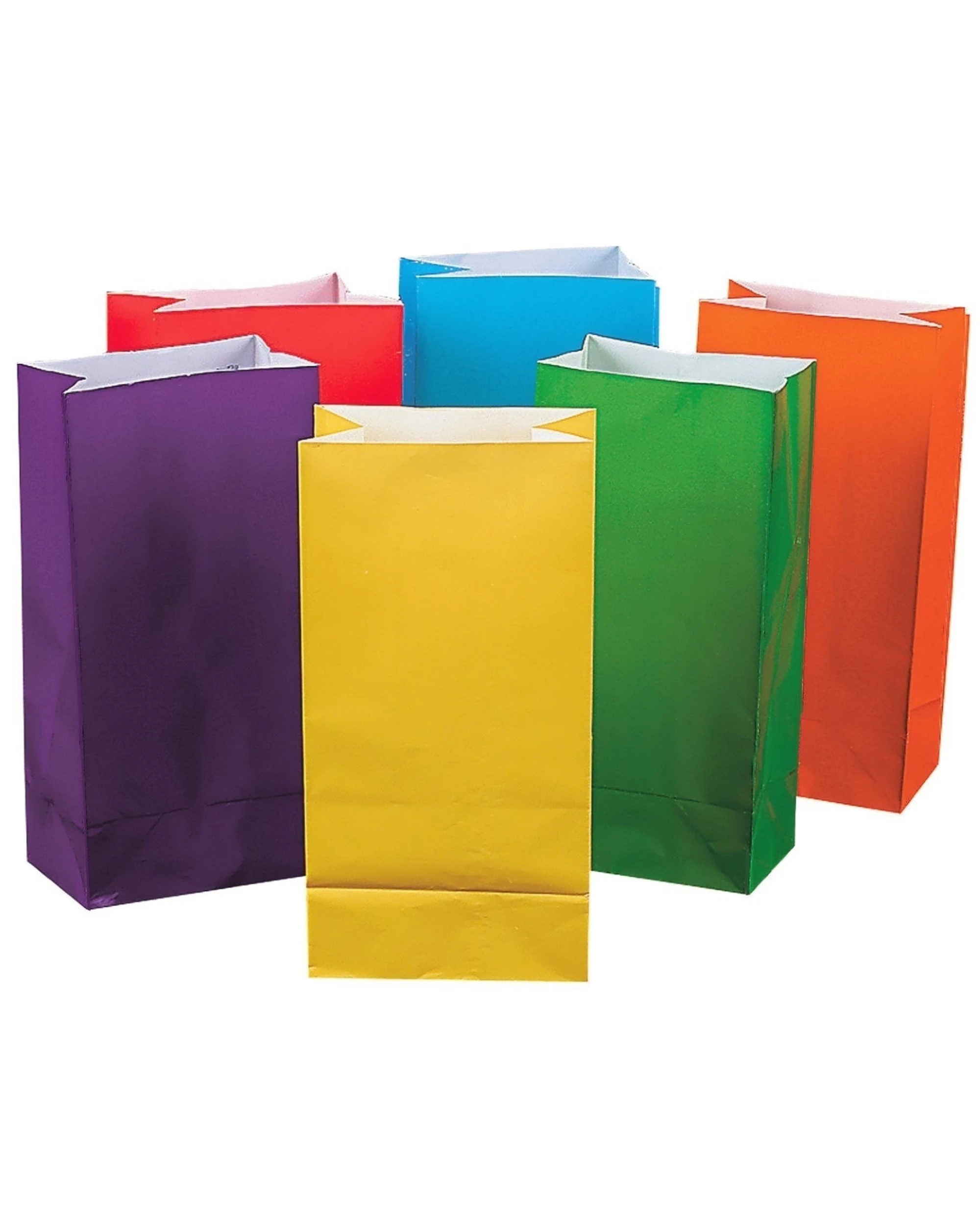 1 Partyrama Coloured Paper Lolly/Treat Bags Pack of 12 - Assorted, 1 of 1