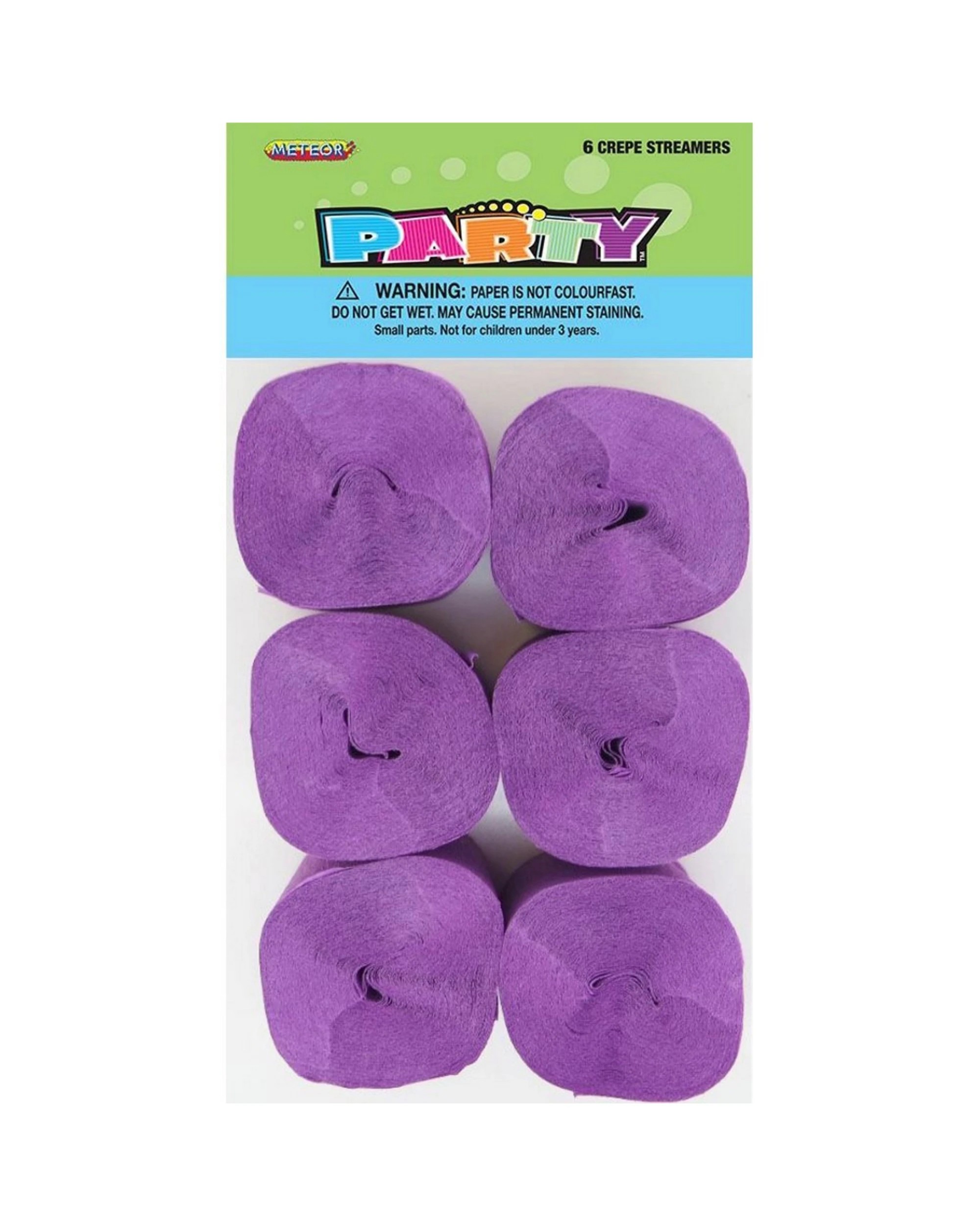 1 Unique Purple Crepe Streamers Pack of 6 - Purple, 1 of 1