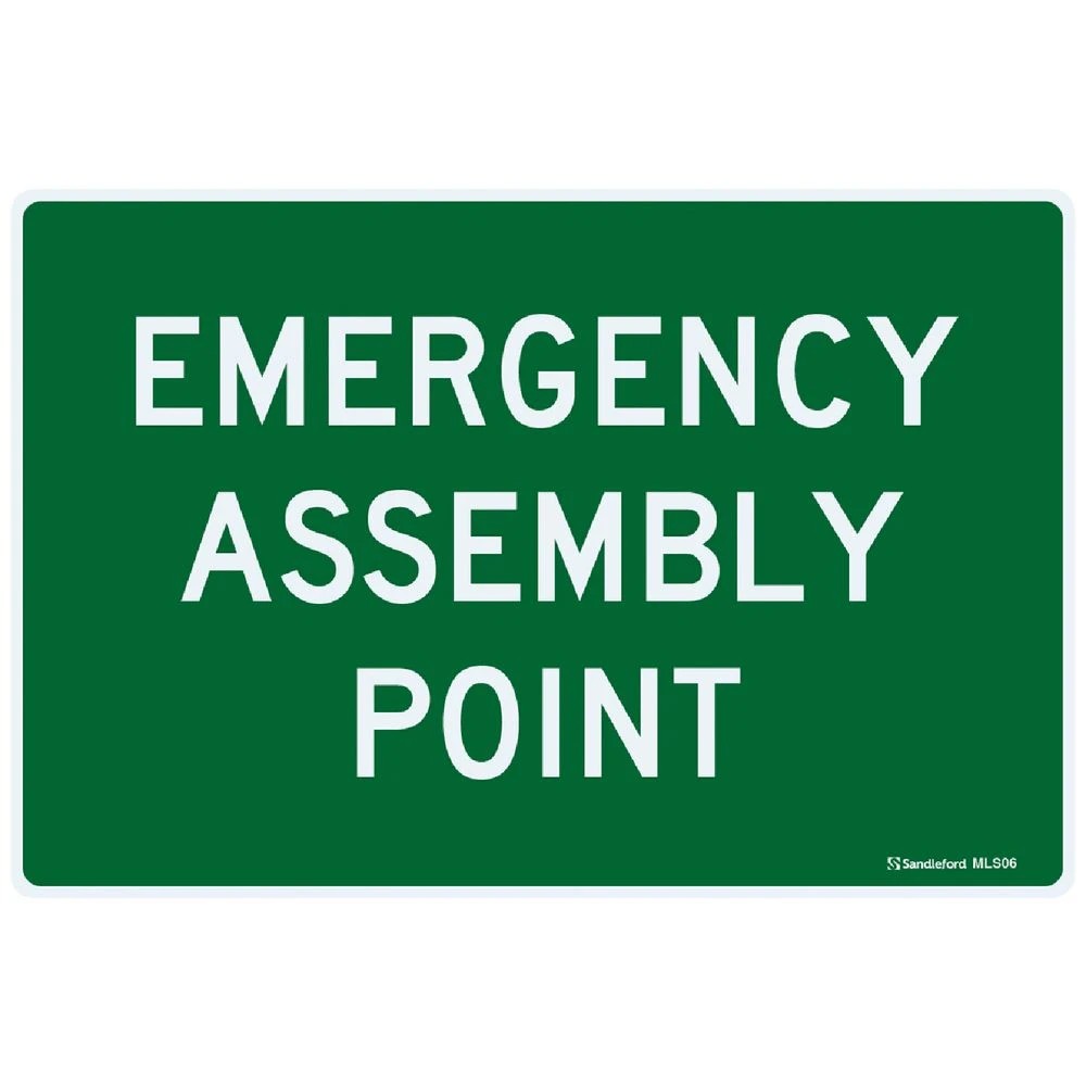 1 Emergency Assembly Point Sign 30 x 45cm, 1 of 1