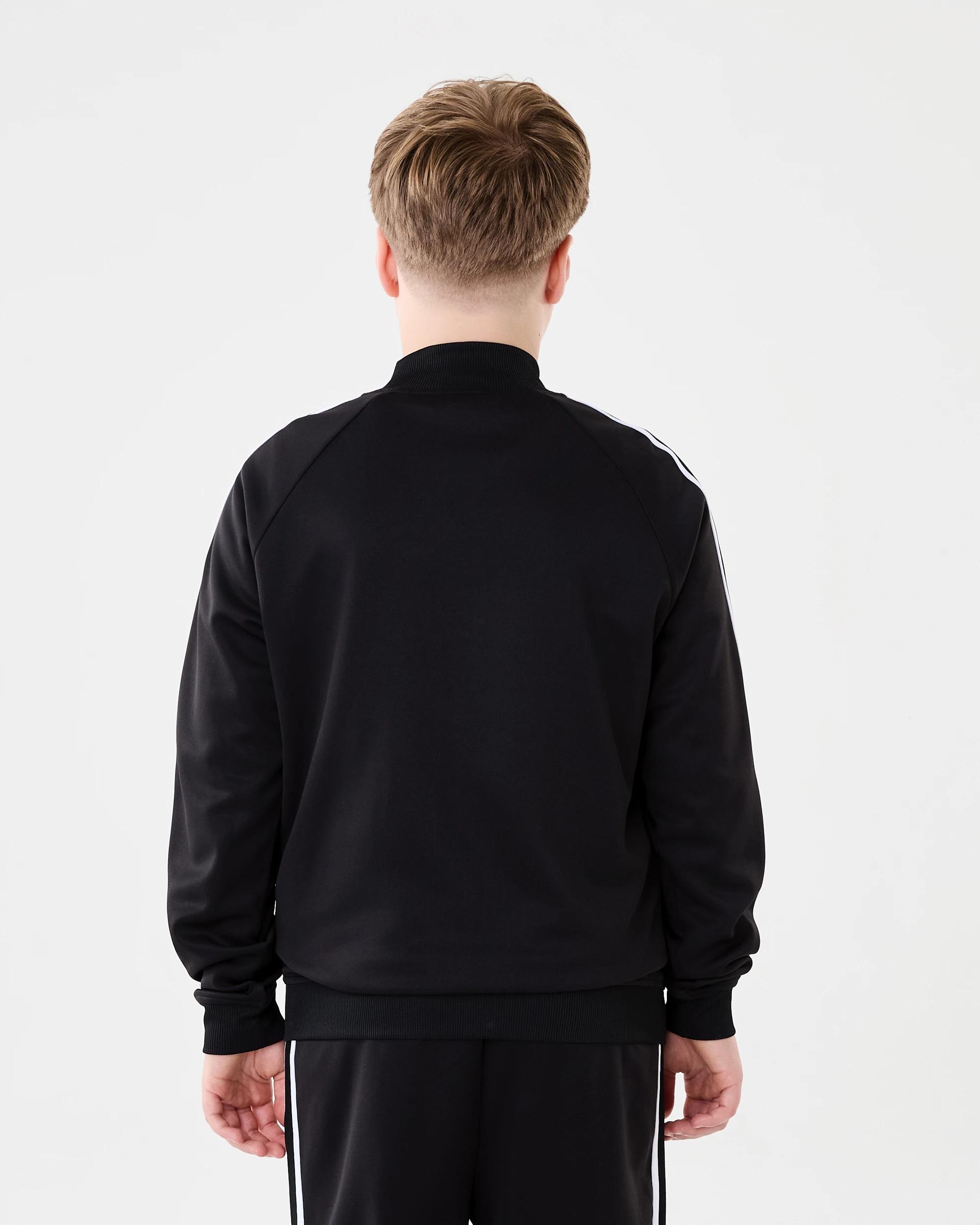 3 Tricot Zip Through Sweatshirt Blk Globe, 3 of 9