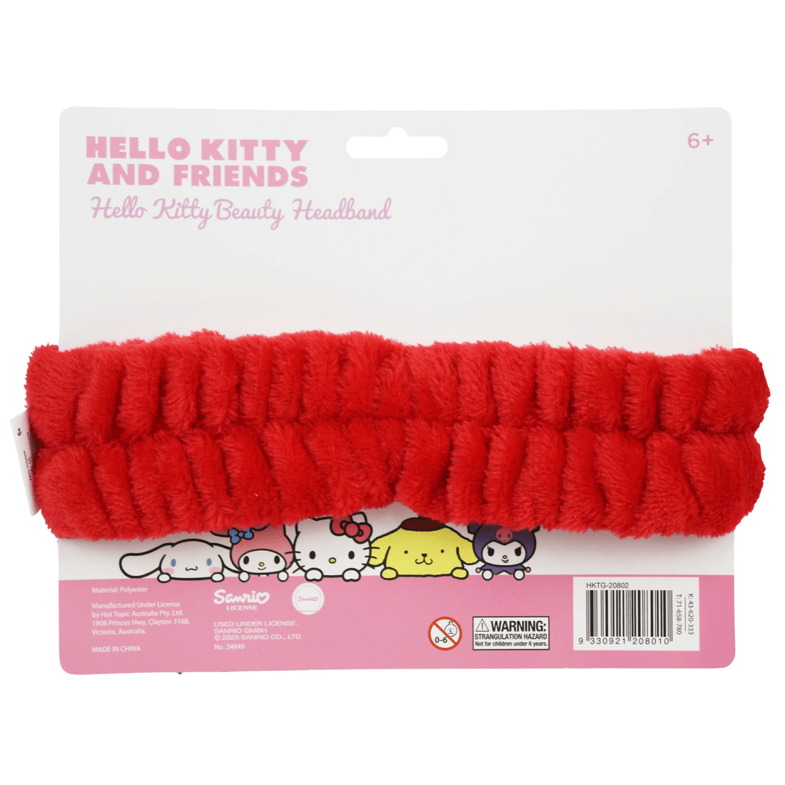 2 Hello Kitty and Friends Fluffy Makeup Headband - Red, 2 of 2