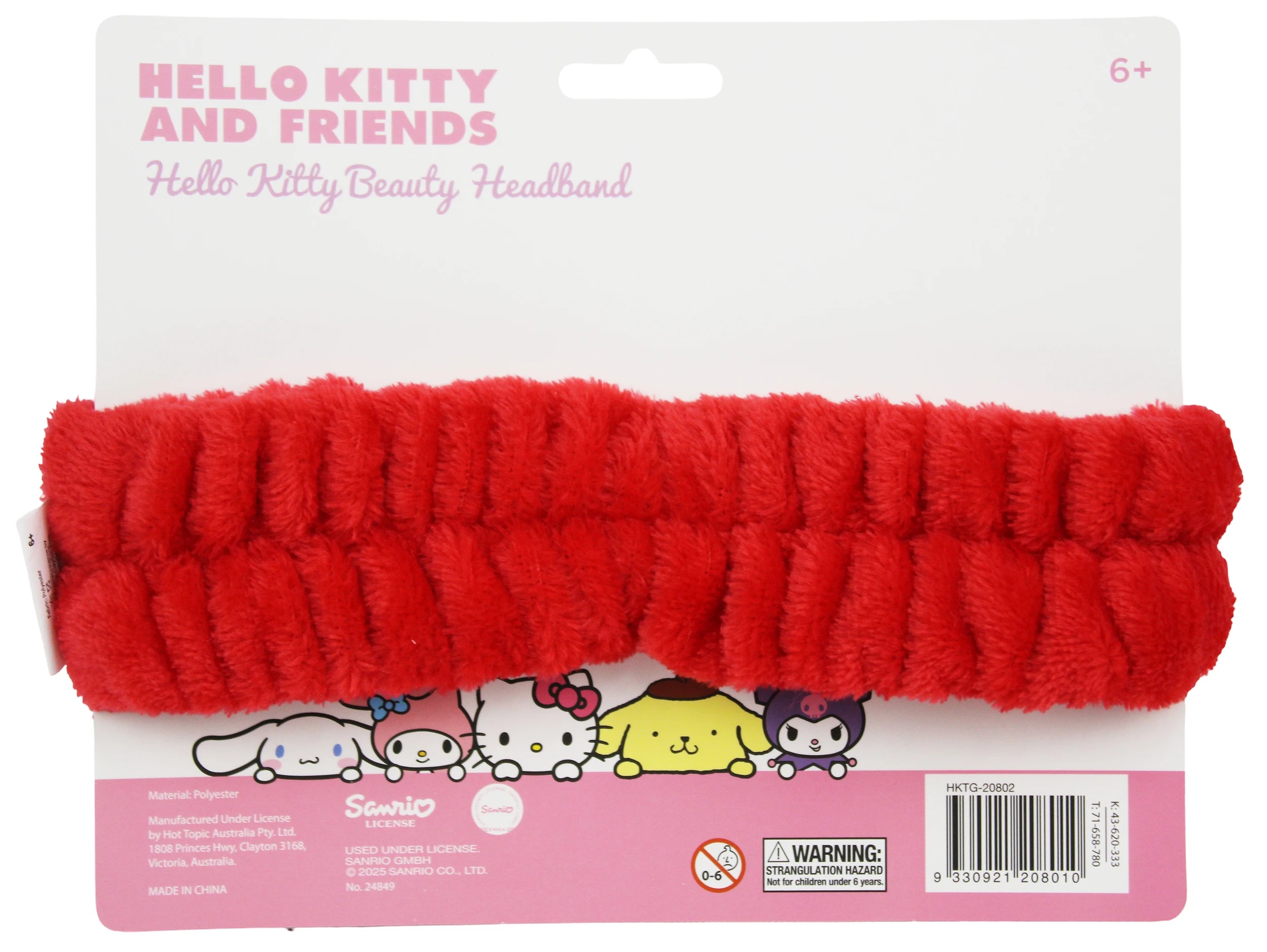2 Hello Kitty and Friends Fluffy Makeup Headband - Red, 2 of 2
