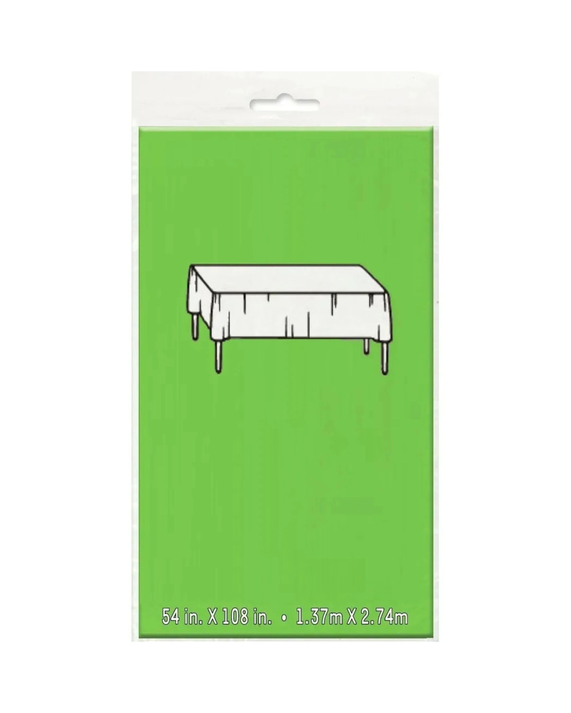 2 Unique Lime Green Rectangular Plastic Tablecloth - Lime Green, 2 of 2