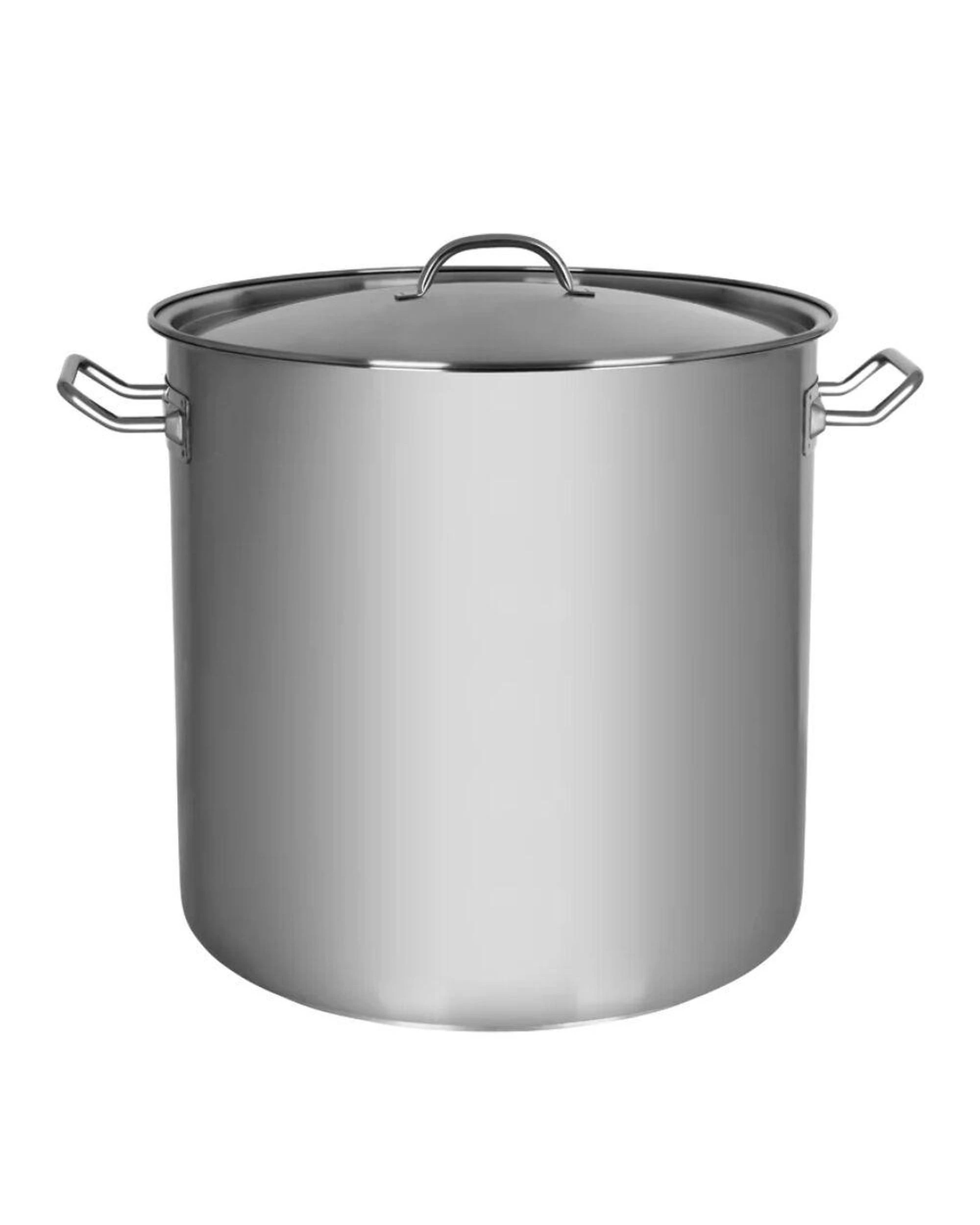 1 Chef Inox Elite Stockpot with Lid 400x400mm 50L  Stainless Steel, 1 of 1