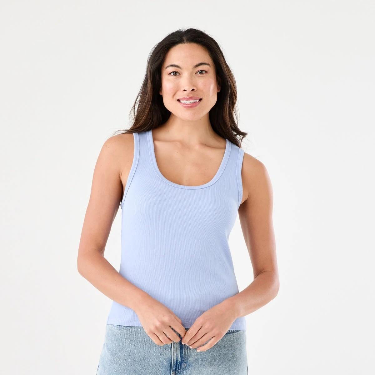 1 Sleeveless Rib Tank BRUNI BLUE, 1 of 5