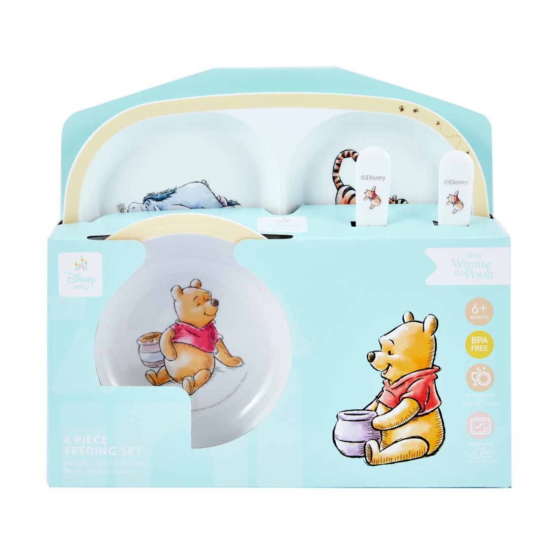 1 Disney Baby Winnie the Pooh 4 Piece Feeding Set, 1 of 7