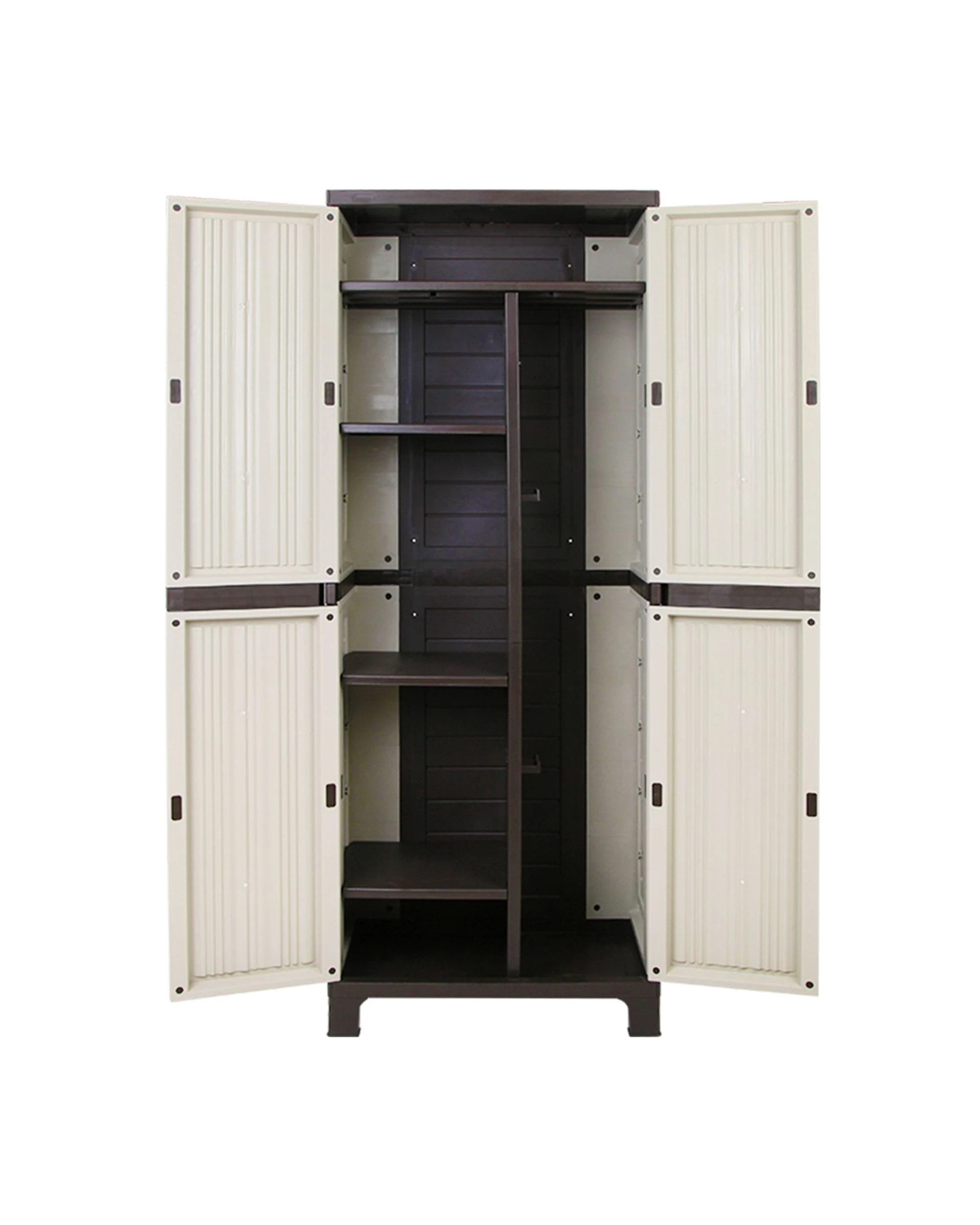 3 Gardeon Outdoor Storage Cabinet Box 173cm Lockable Cupboard Sheds Garage Adjustable
 - White, 3 of 3
