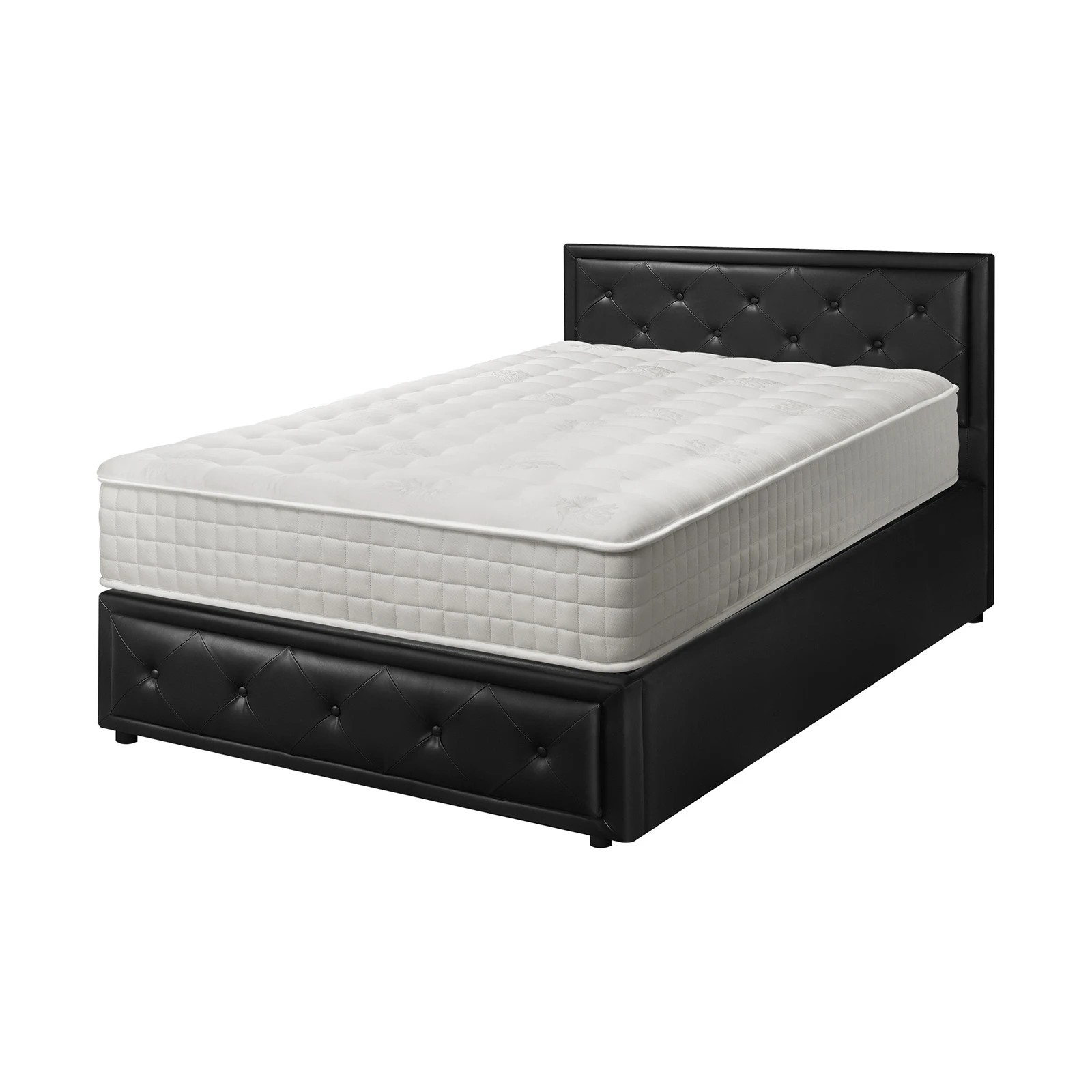 8 Oikiture Bed Frame King Single Gas Lift Storage with Mattress ENZO - Black, 8 of 8