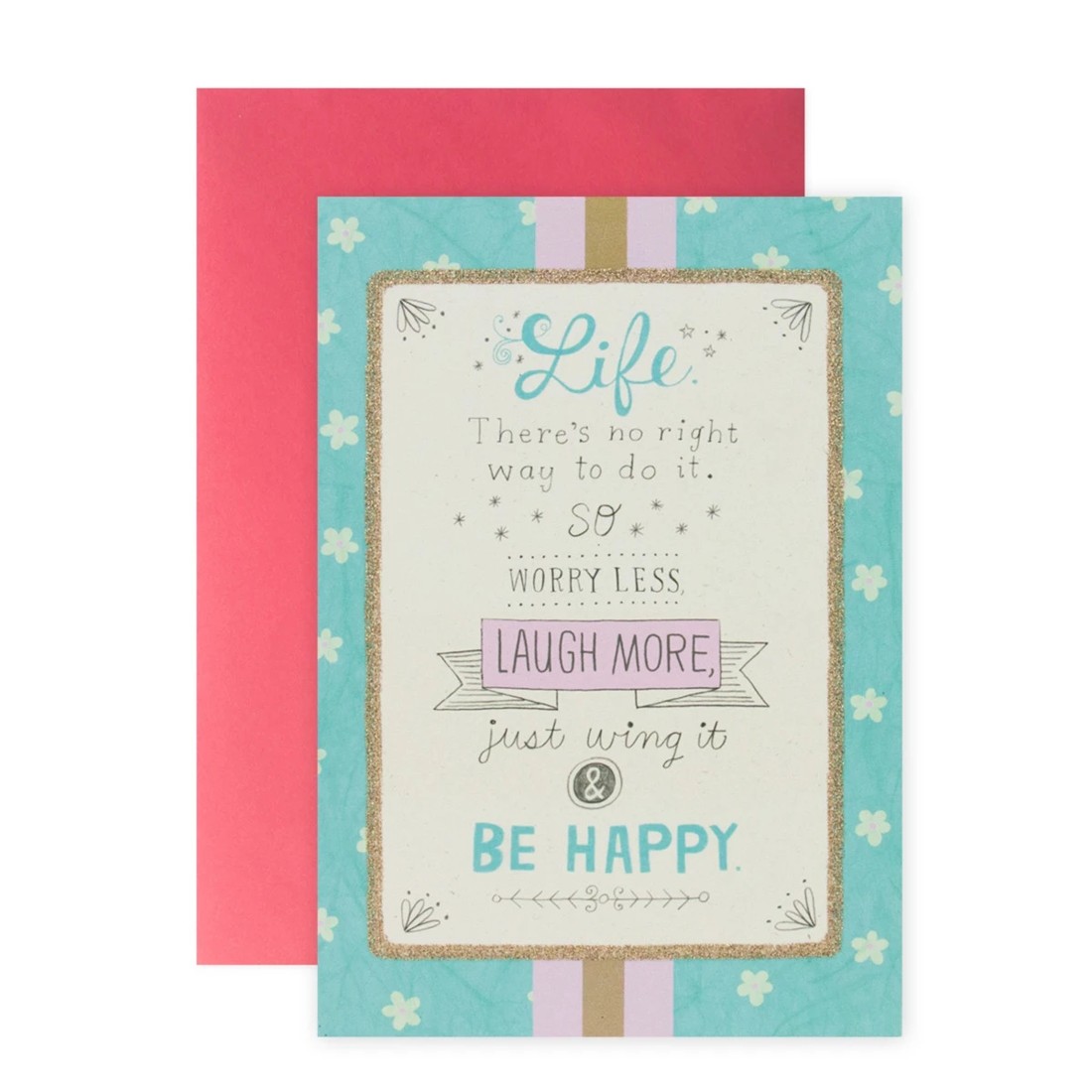 1 Connections from Hallmark Birthday Card - Worry Less, Laugh More, 1 of 3