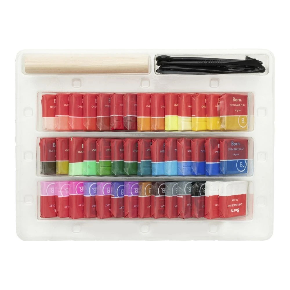 2 Born Polymer Clay Set with Tools 48 Pack, 2 of 6