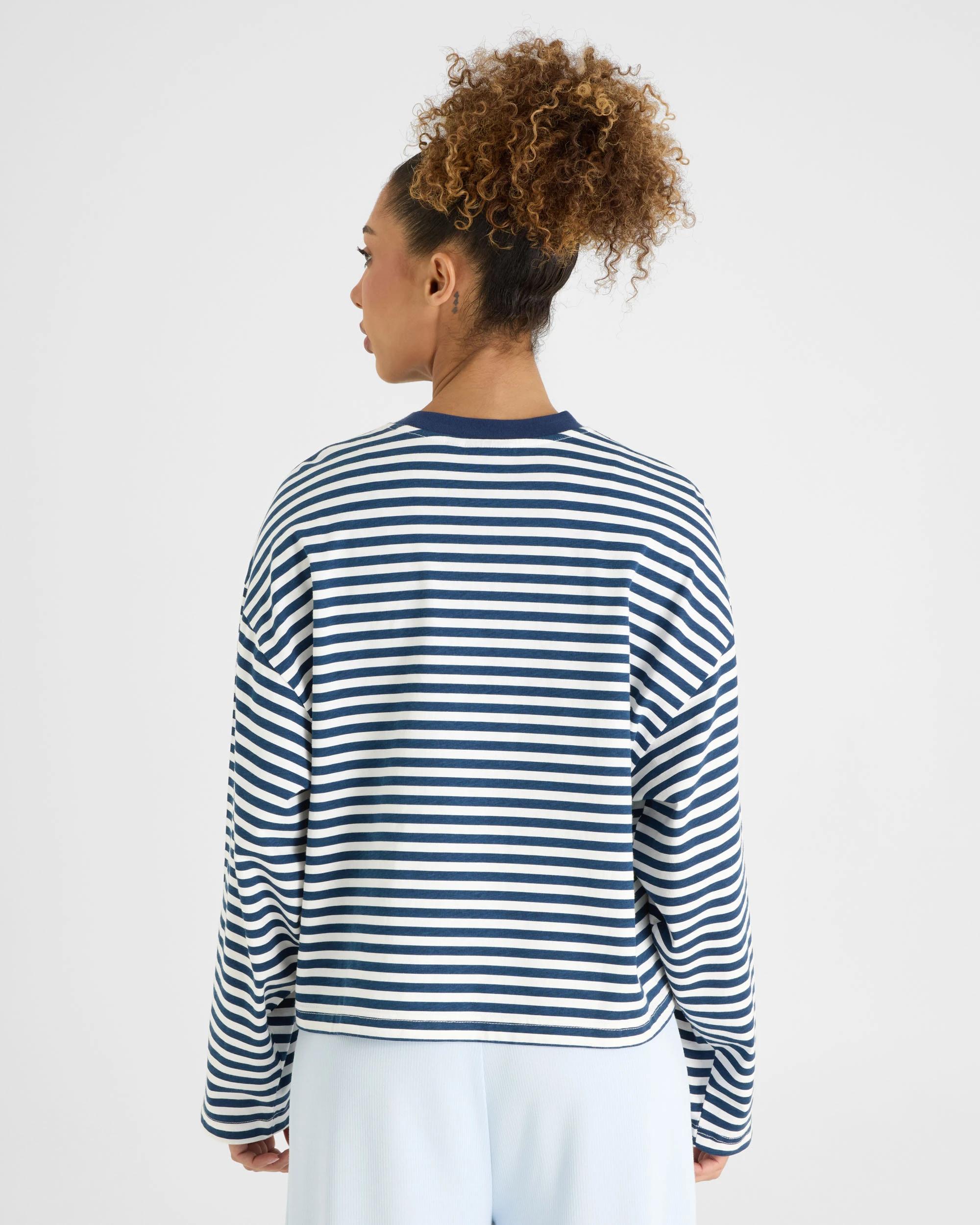 2 Lonsdale London Boyfriend Long Sleeve T-Shirt NAVY, 2 of 6