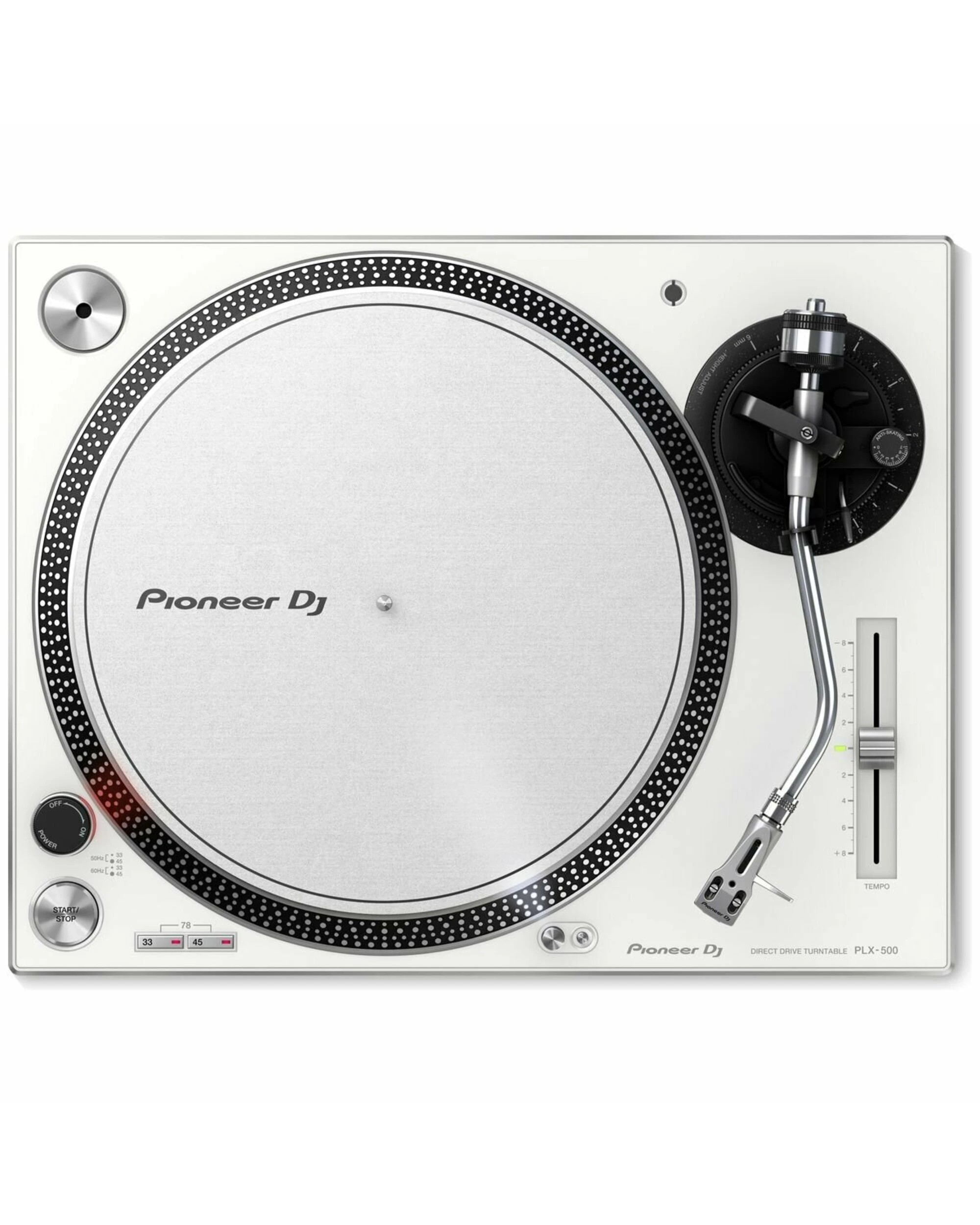 1 Pioneer DJ PLX-500 Direct Drive Turntable White, 1 of 4