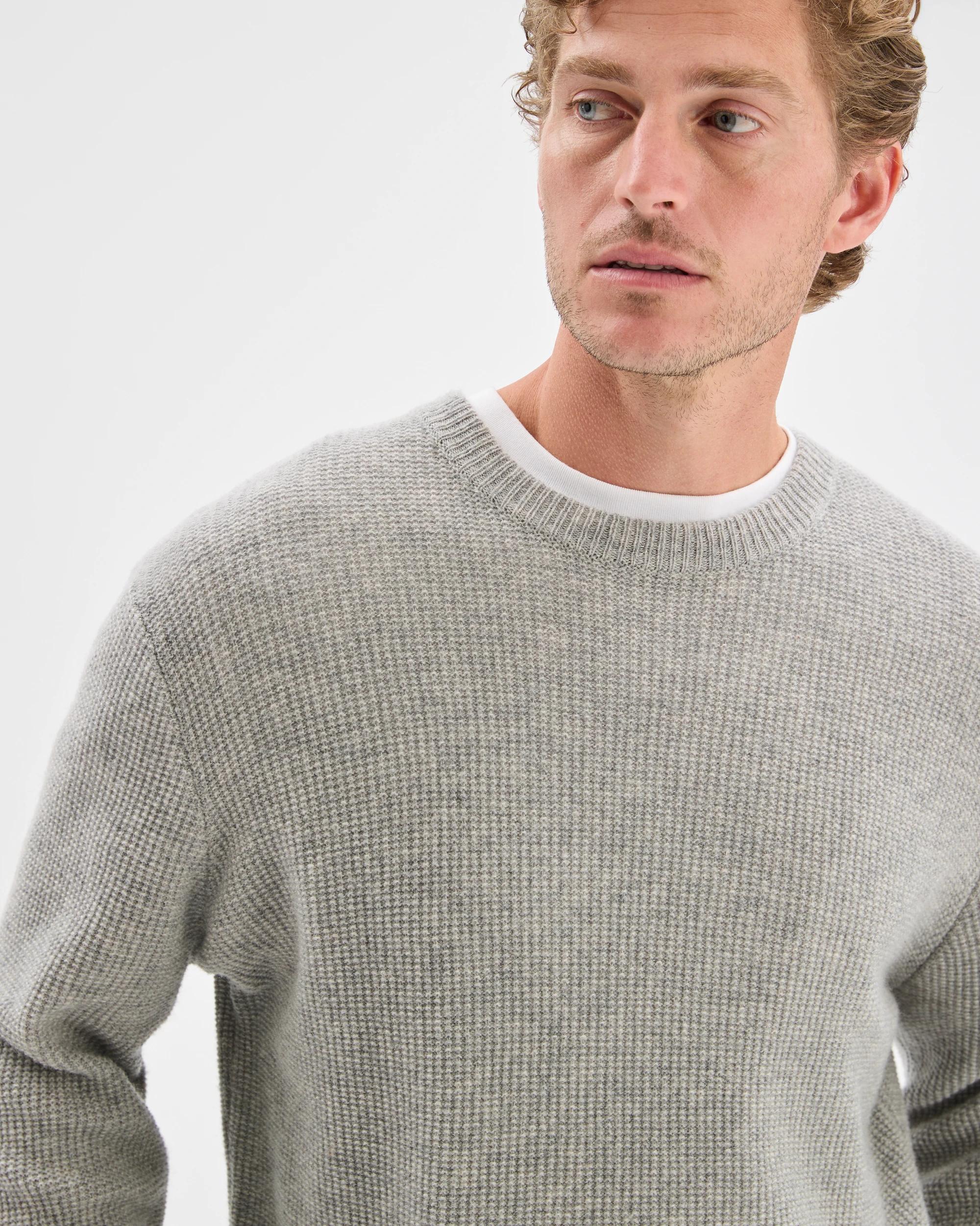 6 Target Man Lambswool Long Sleeve Crew Neck Knit Jumper GREY MARLE, 6 of 7