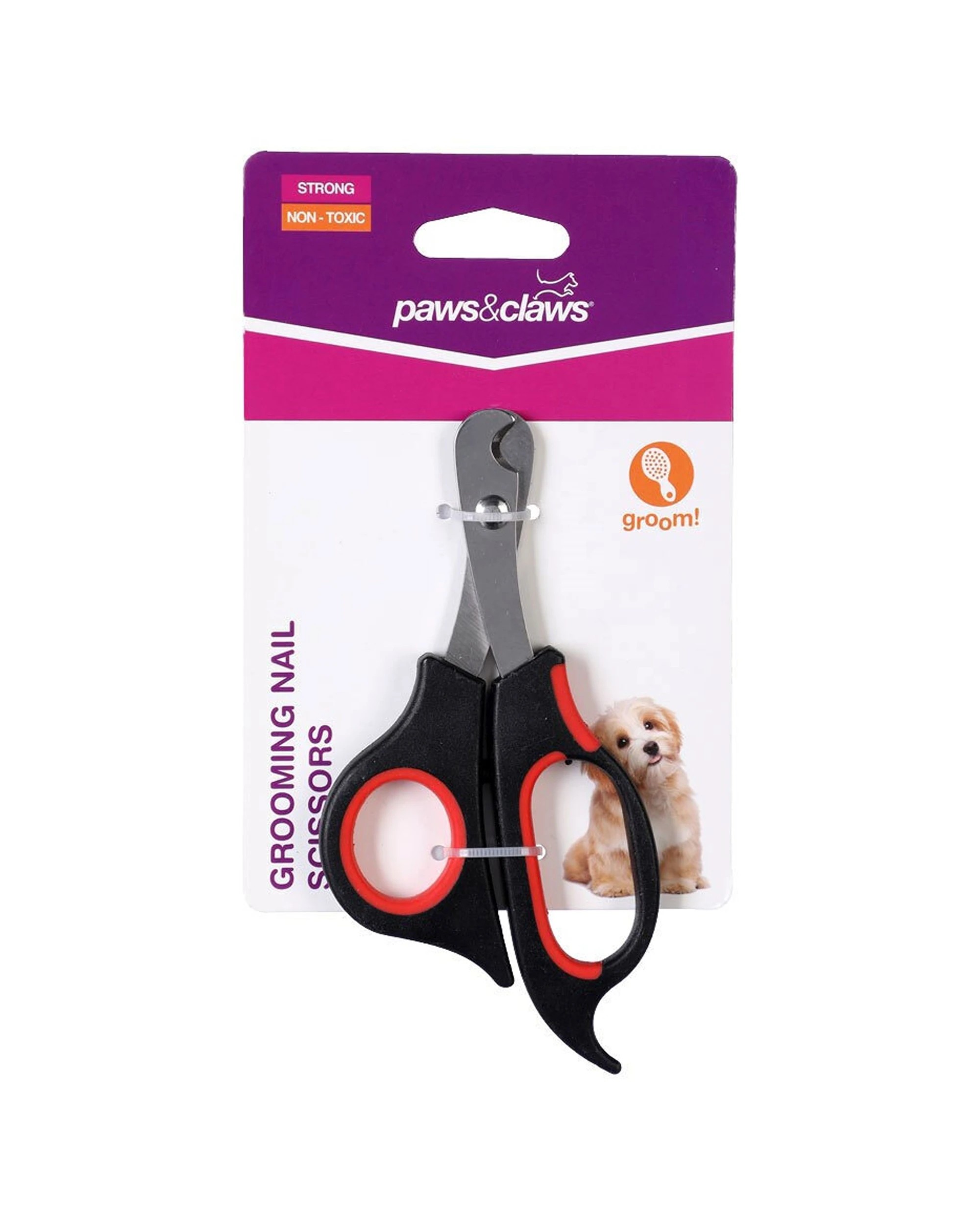 3 Paws And Claws 3pc Grooming Nail Scissors Ergonomic Design For All Breeds 13cm - Black, 3 of 3