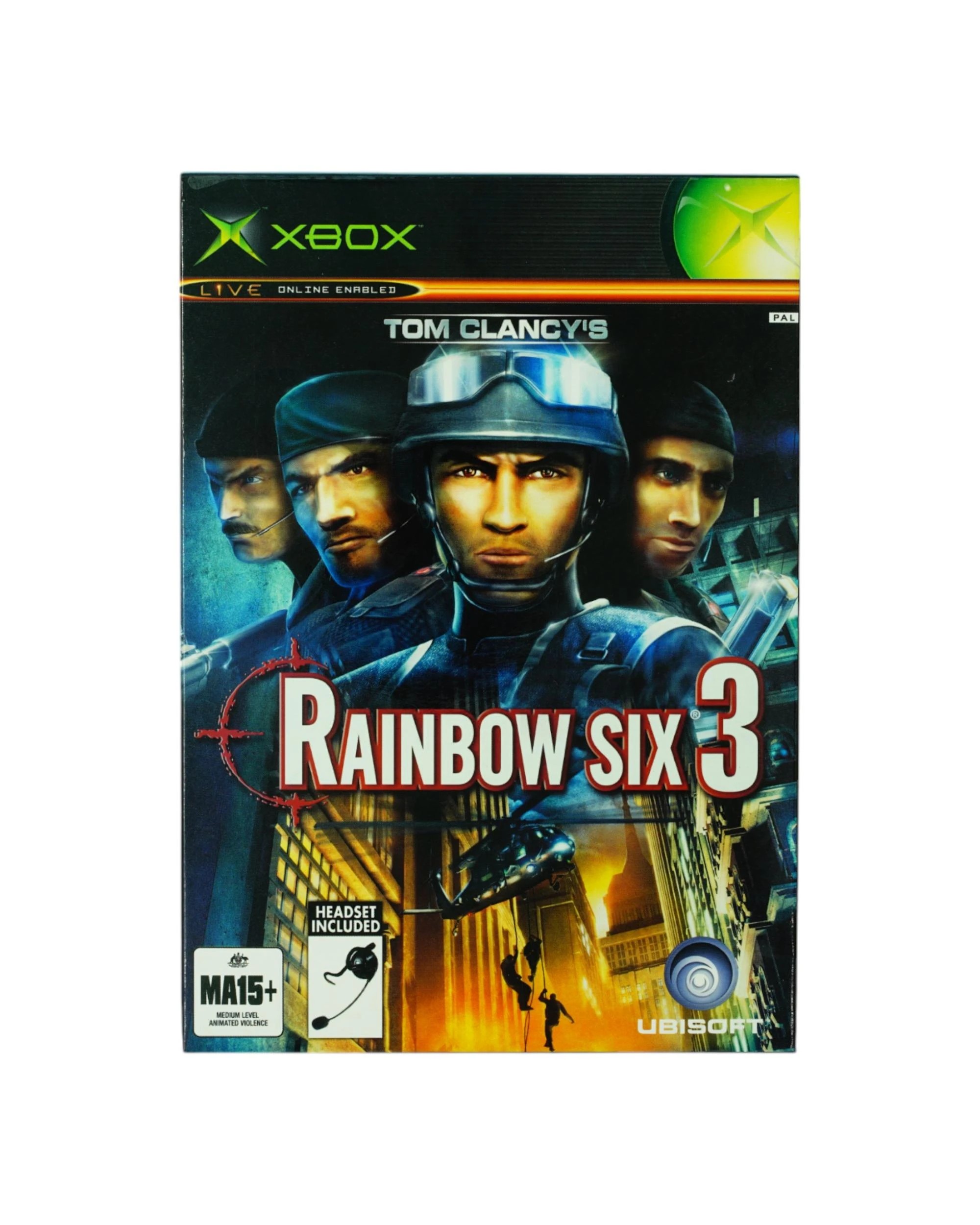1 Tom Clancys Rainbow Six 3 With Headset - Xbox Original, 1 of 7