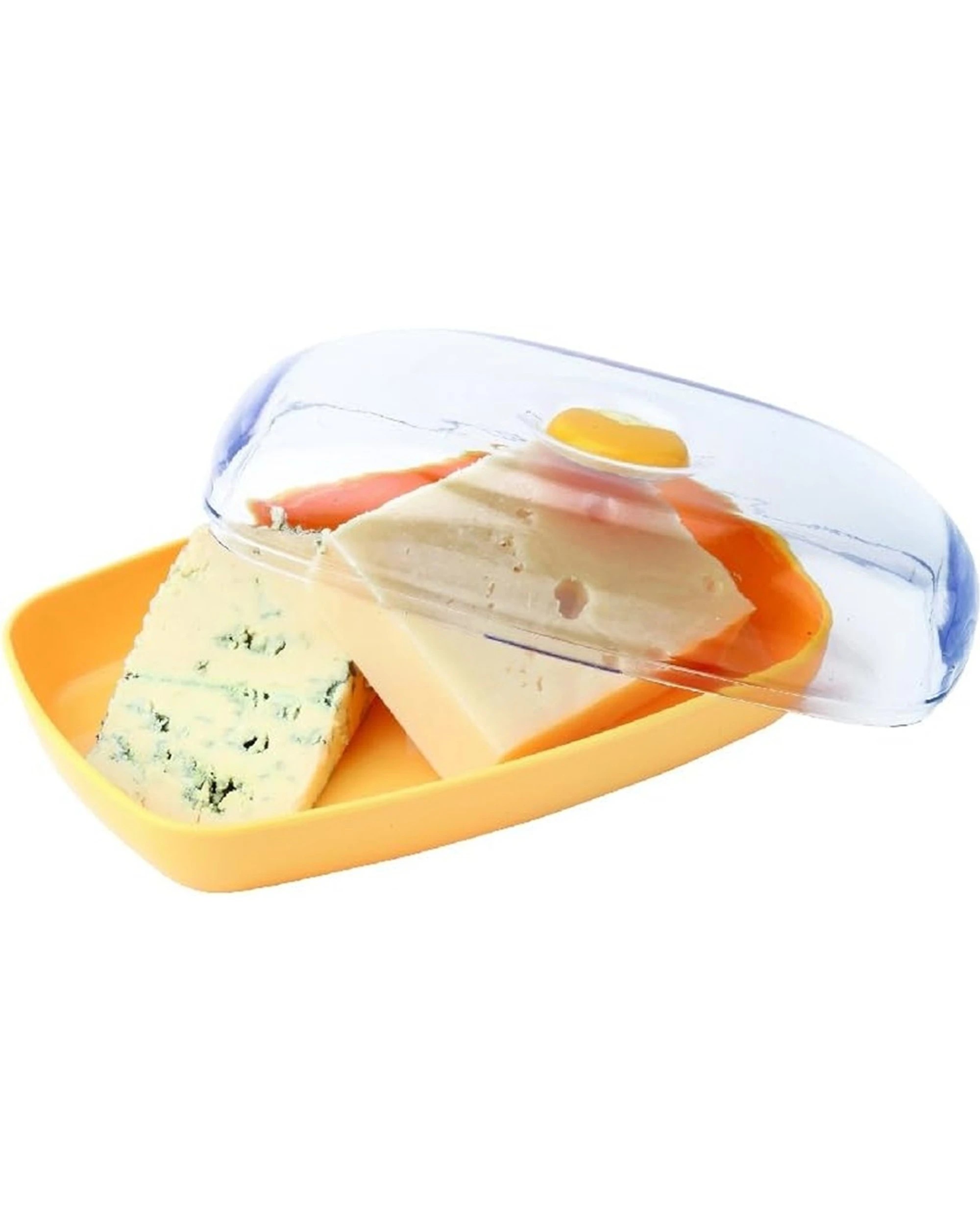 2 Joie Fresh Flip Cheese Pod Stackable Fridge Storage Container 18.5x12.5x5.8cm - Natural, 2 of 3