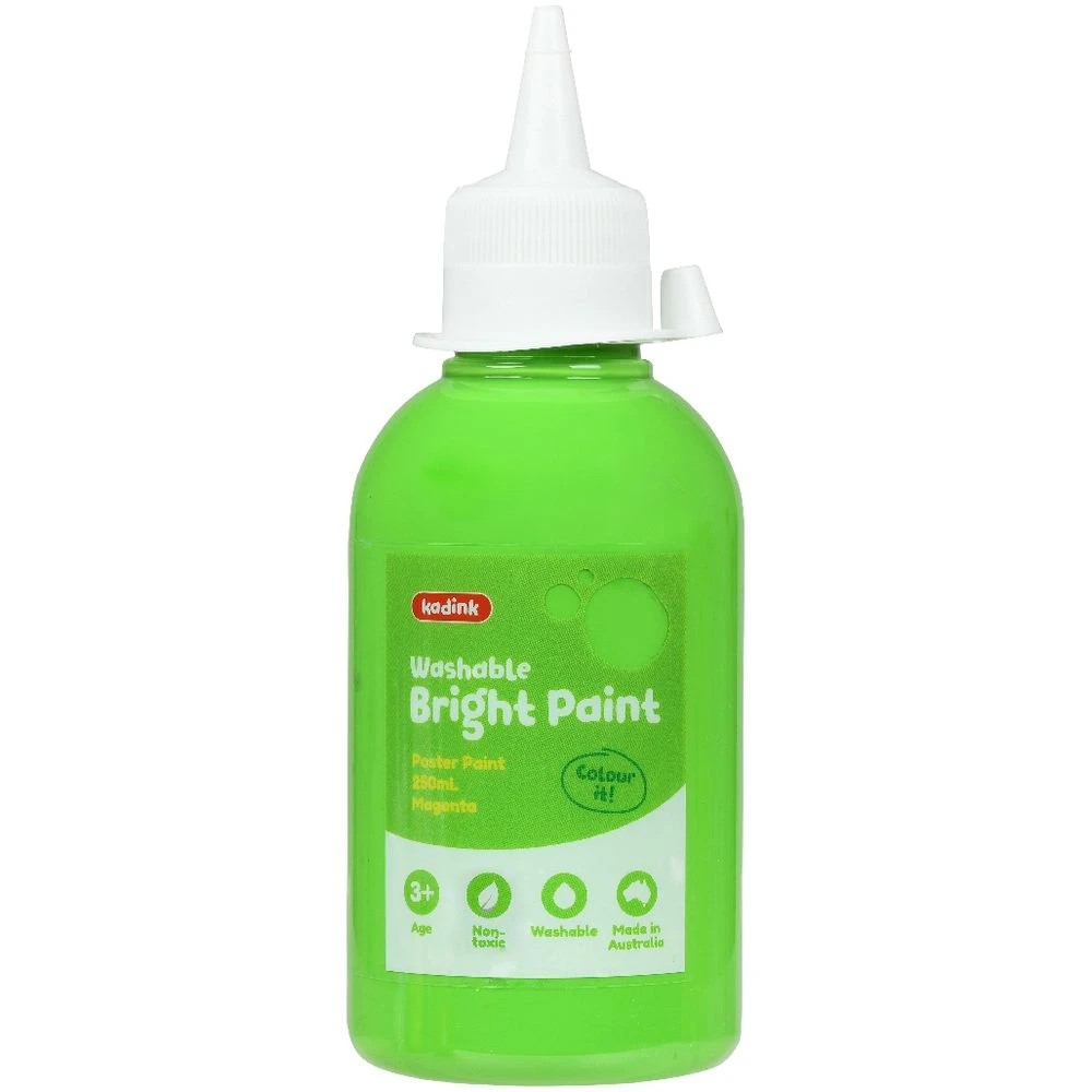 2 Kadink Washable Bright Poster Paint 250mL Light Green, 2 of 4
