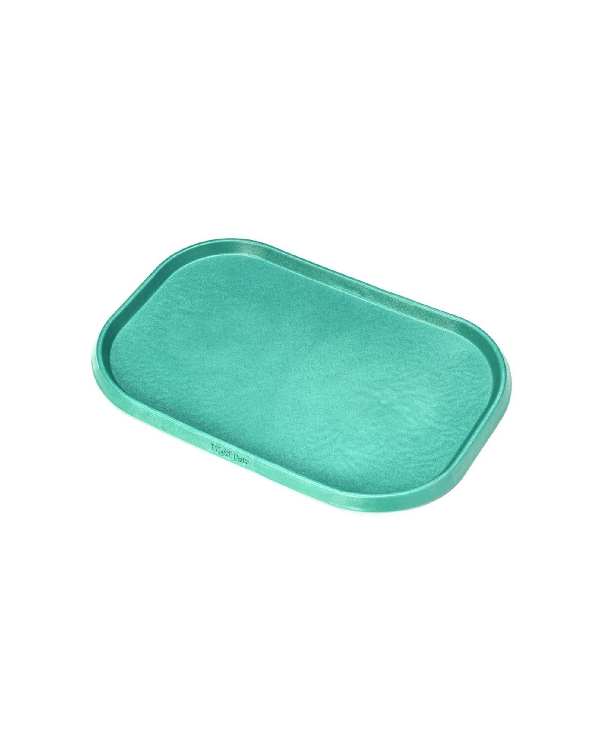 1 West Paw Non-Slip Pet Dog Feeding Placemat Raised Edges Dishwasher Safe - Green, 1 of 3