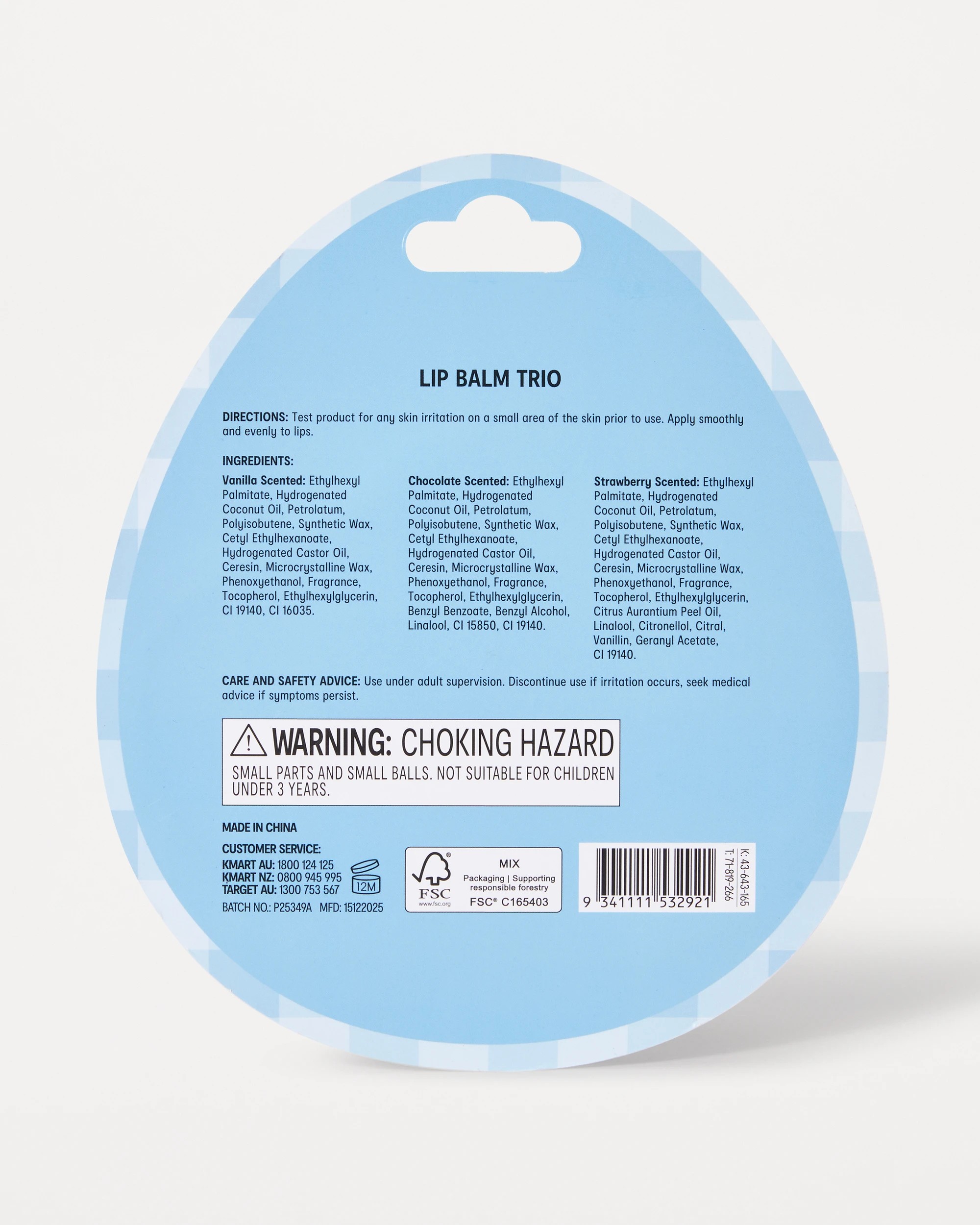 5 OXX Junior Lip Balm Trio Set - Strawberry, Chocolate and Vanilla Scented, 5 of 5