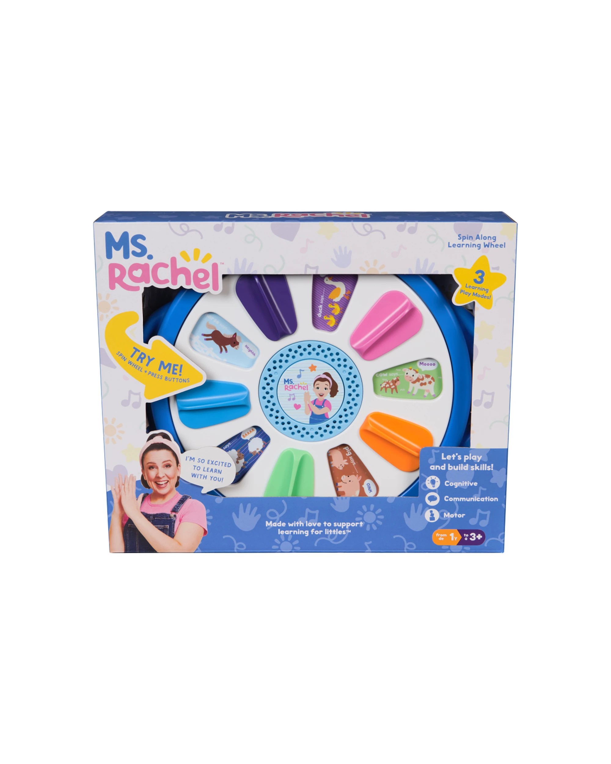 1 Ms Rachel - Spin and Sing Learning Wheel - Interactive, 1 of 6