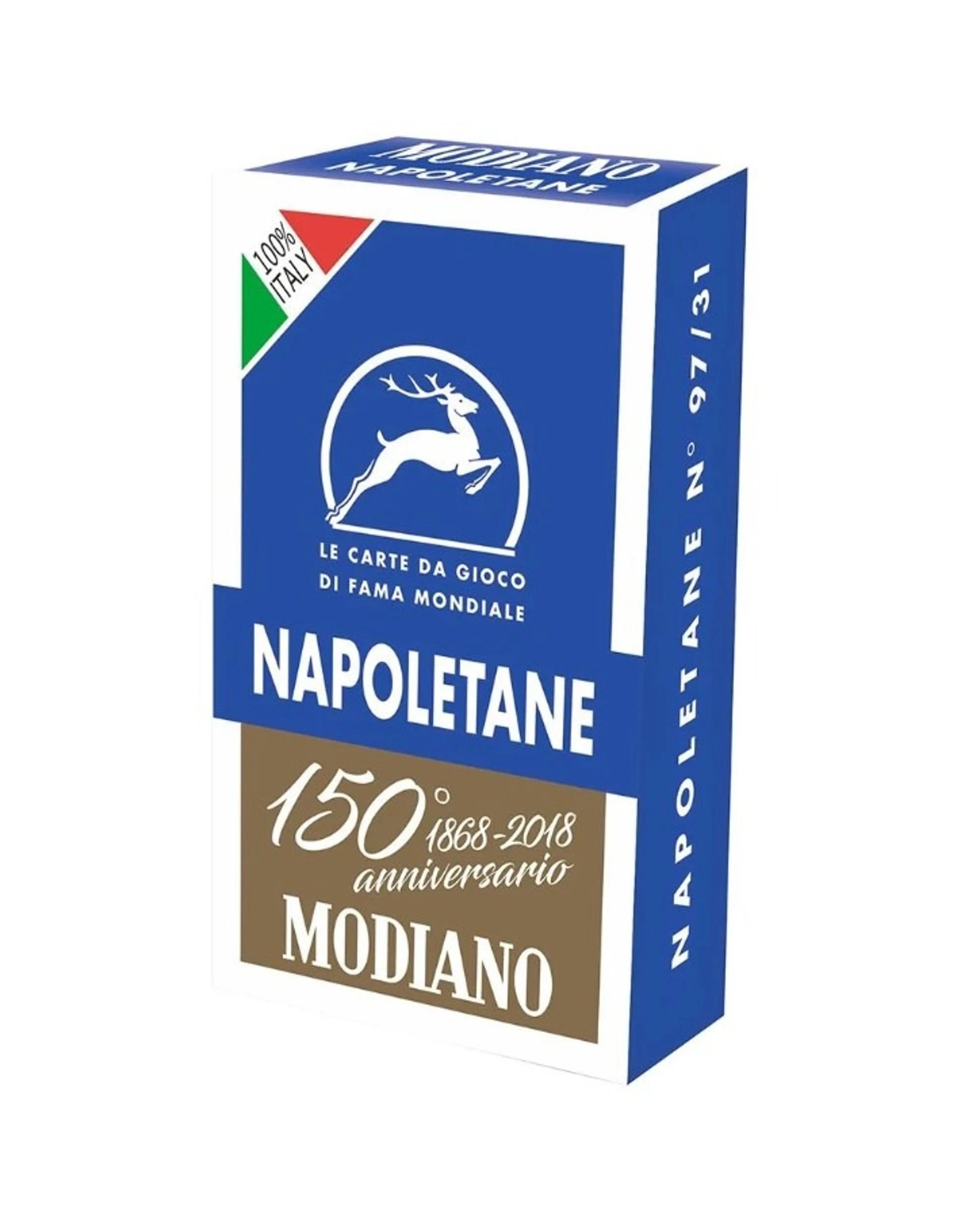 1 Modiano Napoletane 150th Anniversary Blue Playing Cards - Blue, 1 of 6