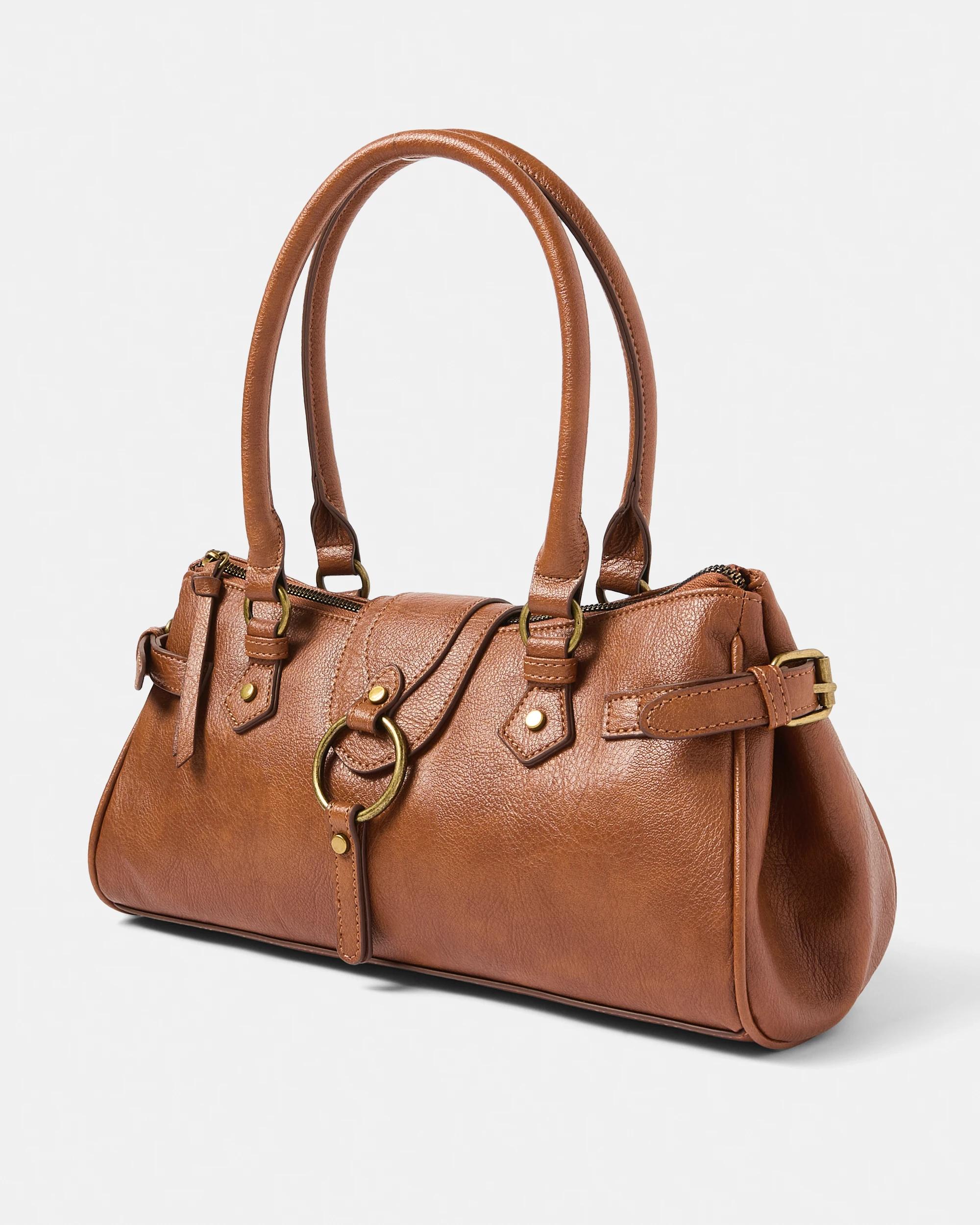 2 Buckle Shoulder Bag Warm Umber, 2 of 6
