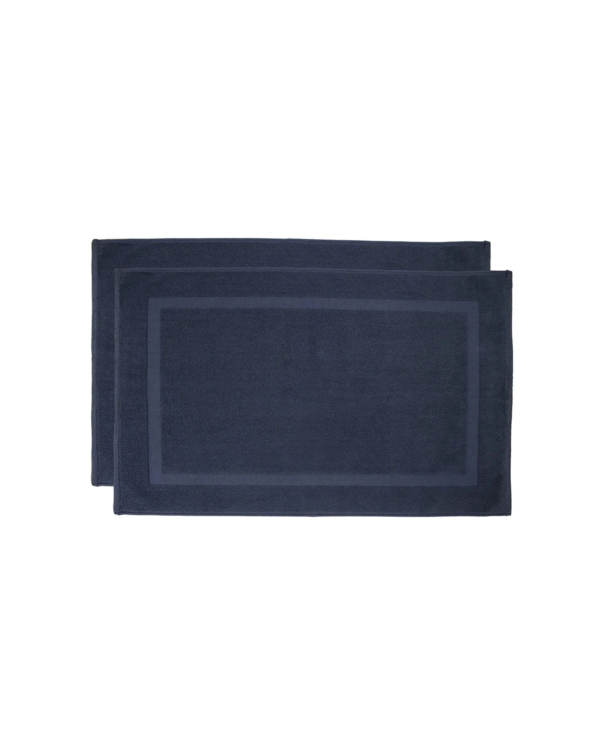 1 Chateau 2pc Commercial Chateau Cotton Bath Mat 50x75cm Durable Soft - Blue, 1 of 1