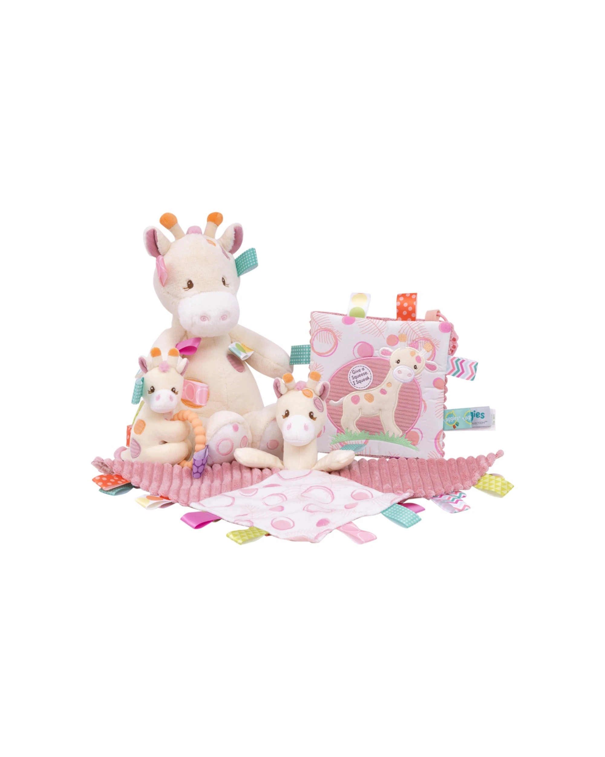 5 Mary Meyer Taggies Tilly Giraffe Teether Rattle Baby 0 Months Silicone - Pink, 5 of 5