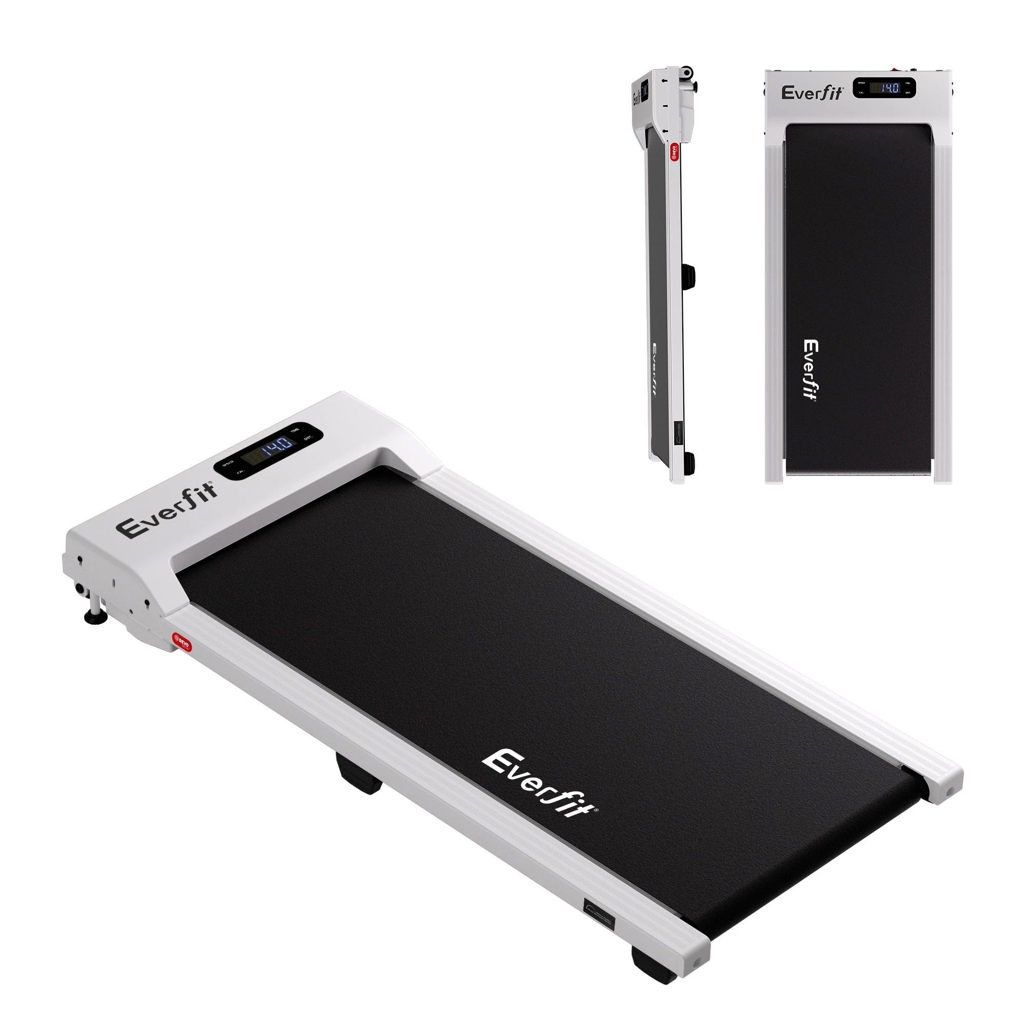 1 Everfit 3 in 1 Walking Pad Treadmill 12% Incline Under Desk Treadmills for Home With 38cmBelt - White, 1 of 9