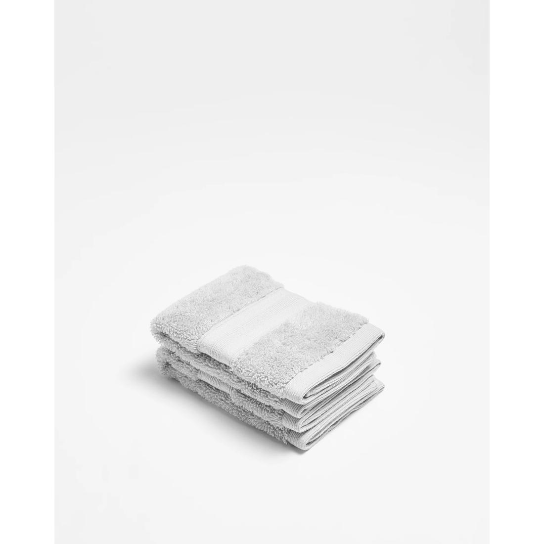 1 Grandeur Face Washers 2 Pack
 - Grey, 1 of 3