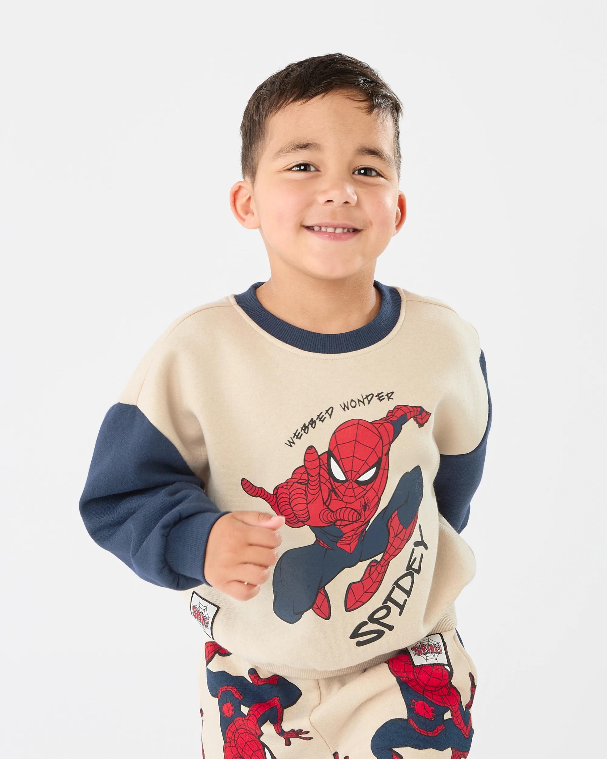3 Spider-Man License Oversized Print Crew Neck Sweatshirt Spiderman, 3 of 8