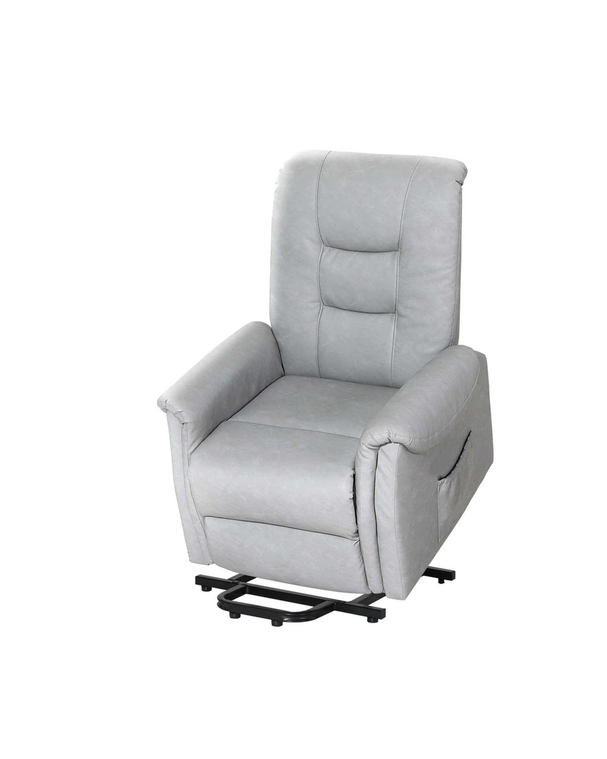 1 Artiss Recliner Chair Lift Assist Chair Leather
 - Grey, 1 of 2