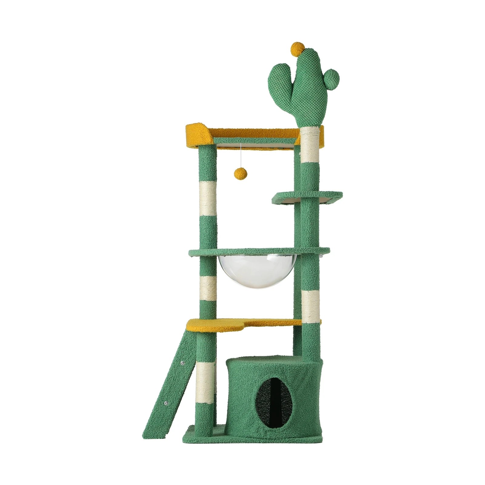 5 Alopet Cat Tree Tower Scratching Post 144cm Pet Condo House Furniture Scratcher
 - Green, 5 of 9
