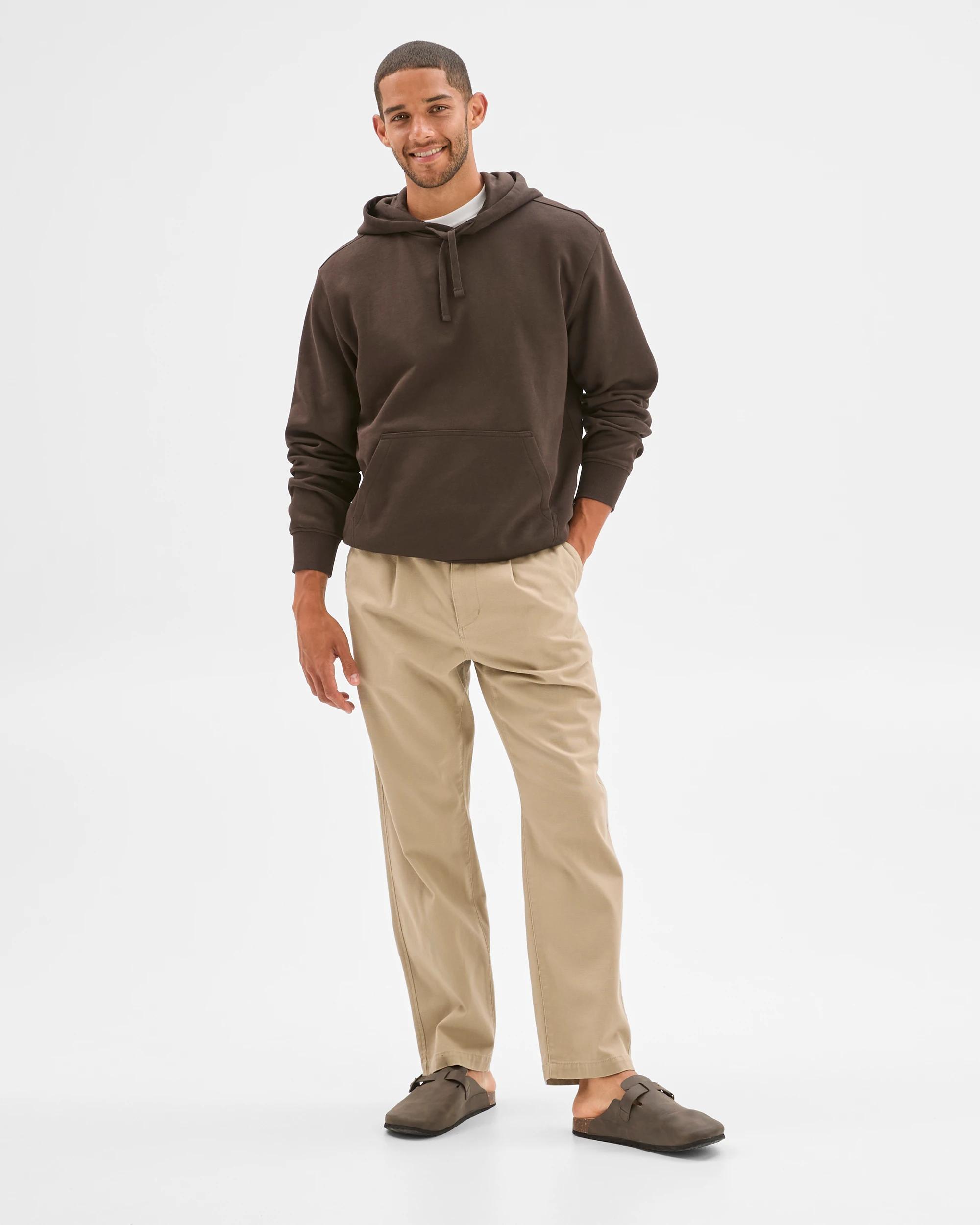 4 Target Man Australian Cotton Blend Popover Hoodie CHOCOLATE, 4 of 6